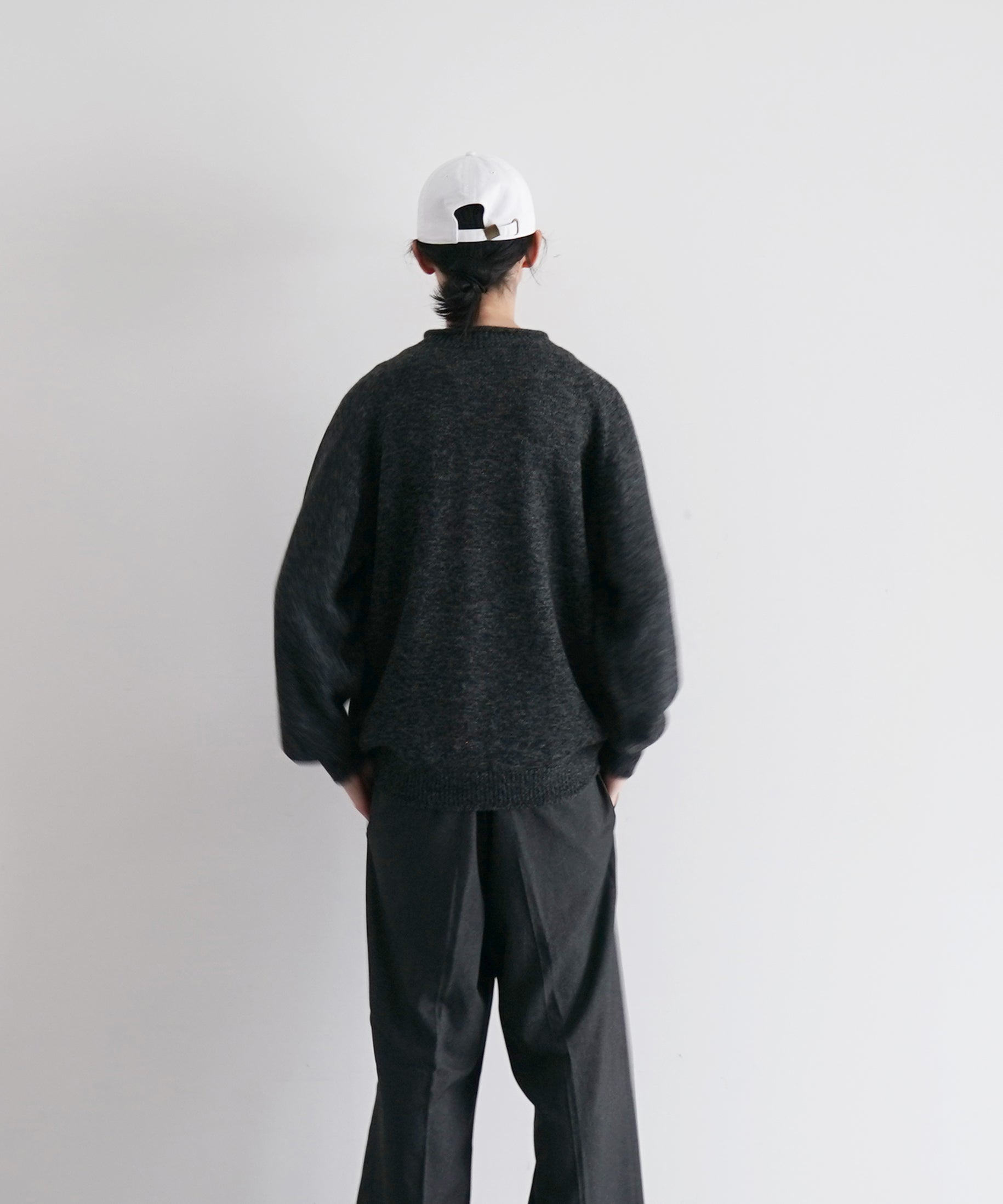 crepuscule W/g alpaca pullover "BLACK"