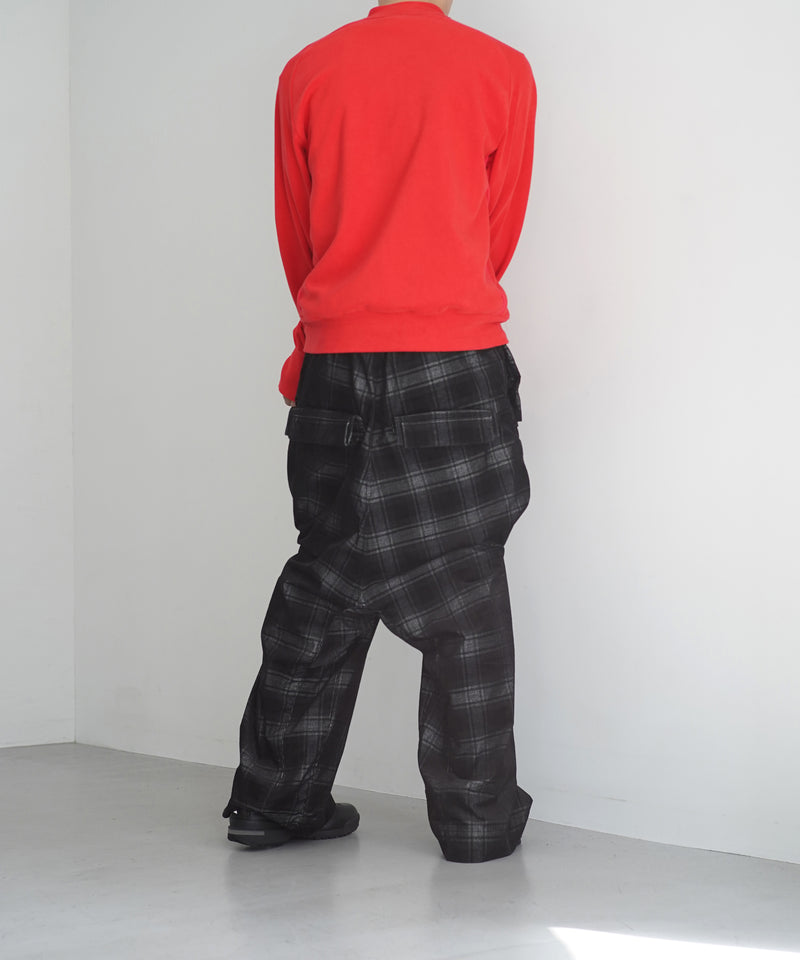 JIAN YE Morph yi pants "BLACK CHECK"