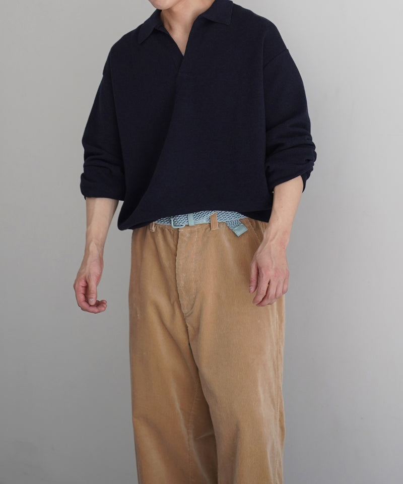 crepuscule Co/wo moss stitch skipper "BLACK"