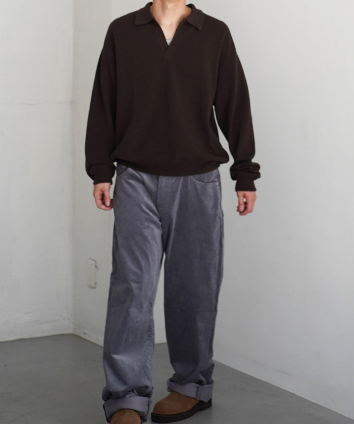 crepuscule Co/wo moss stitch skipper "BLACK"
