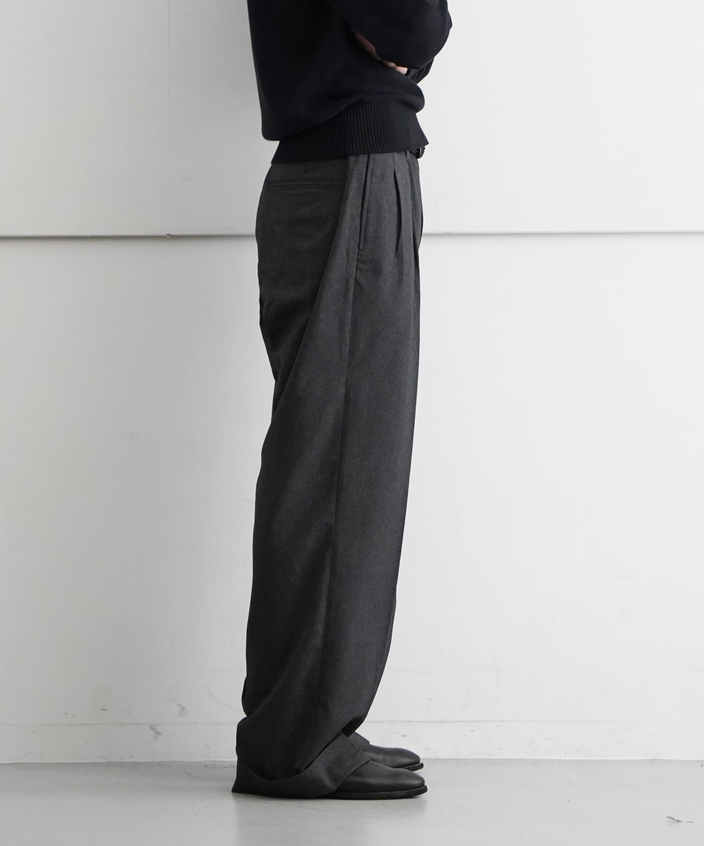 KAIKO WIDE SLACKS "GRAY"