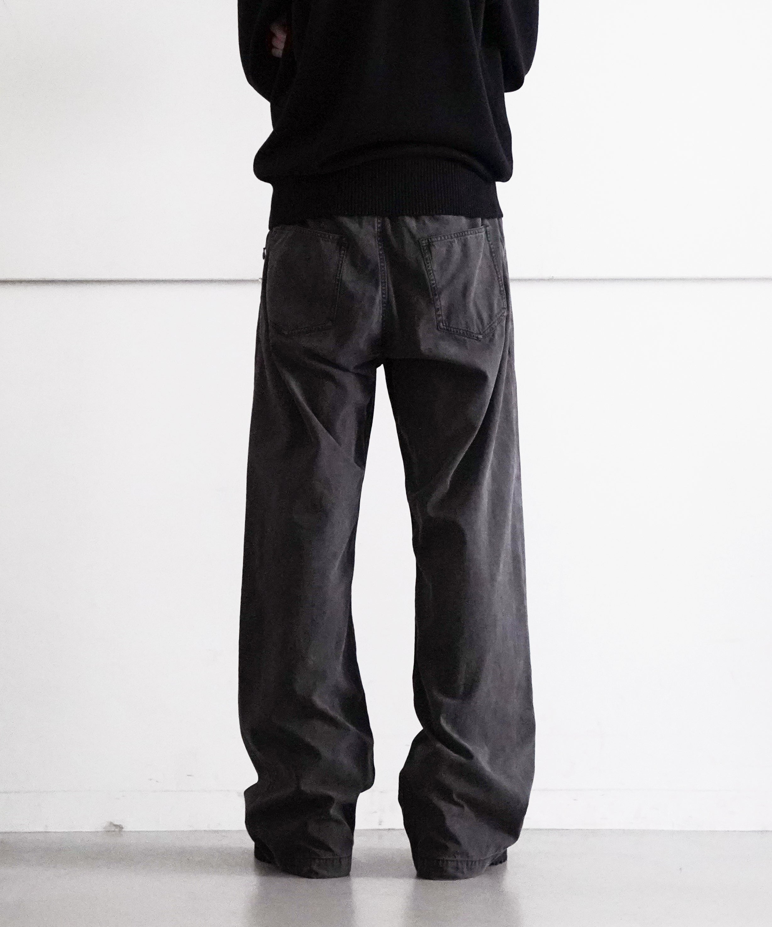 KAIKO THE DENIM LOOSE FIT COTTON GABARDINE "FADED BLACK"