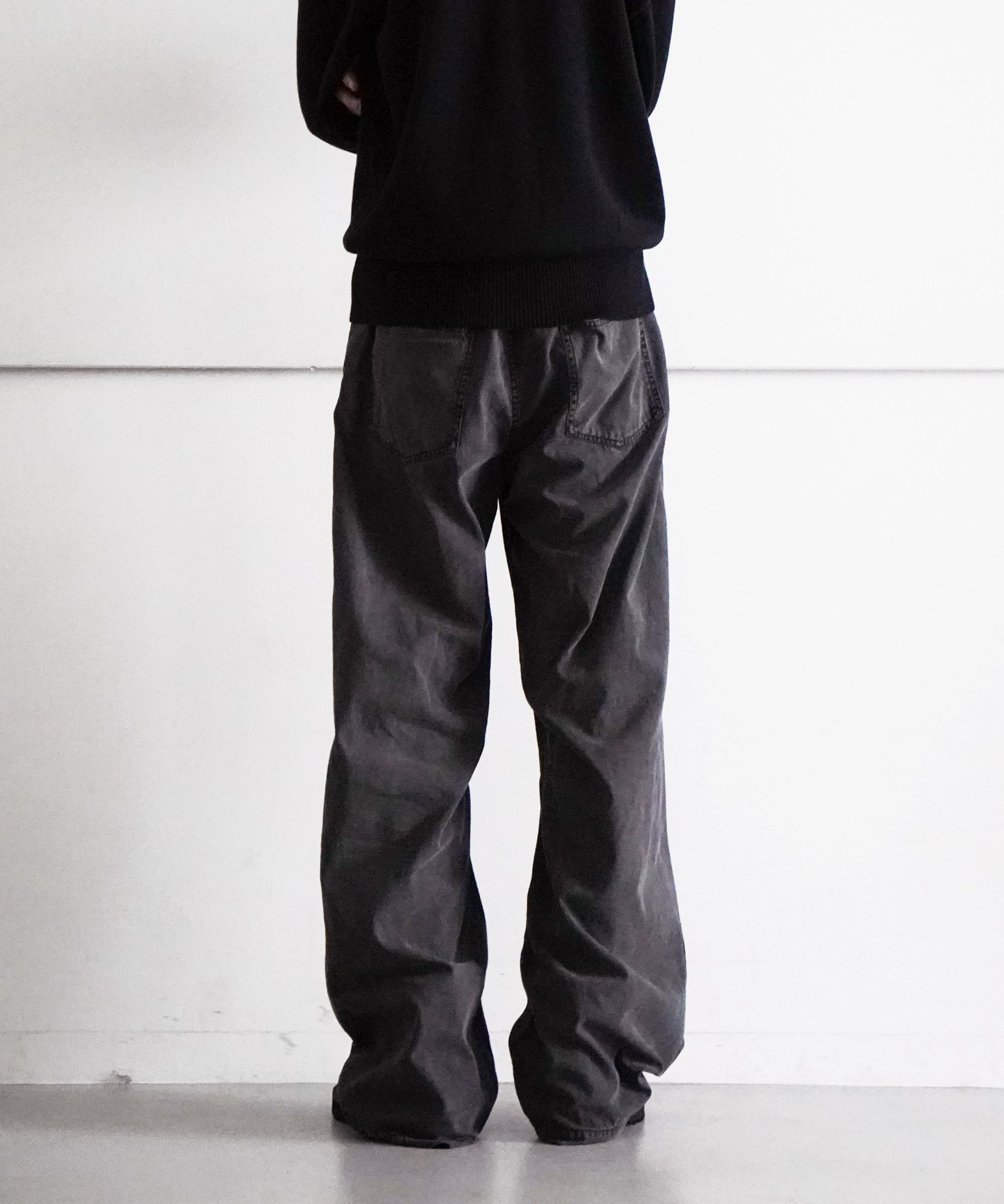 KAIKO THE DENIM WIDE FIT COTTON GABARDINE "FADED BLACK"