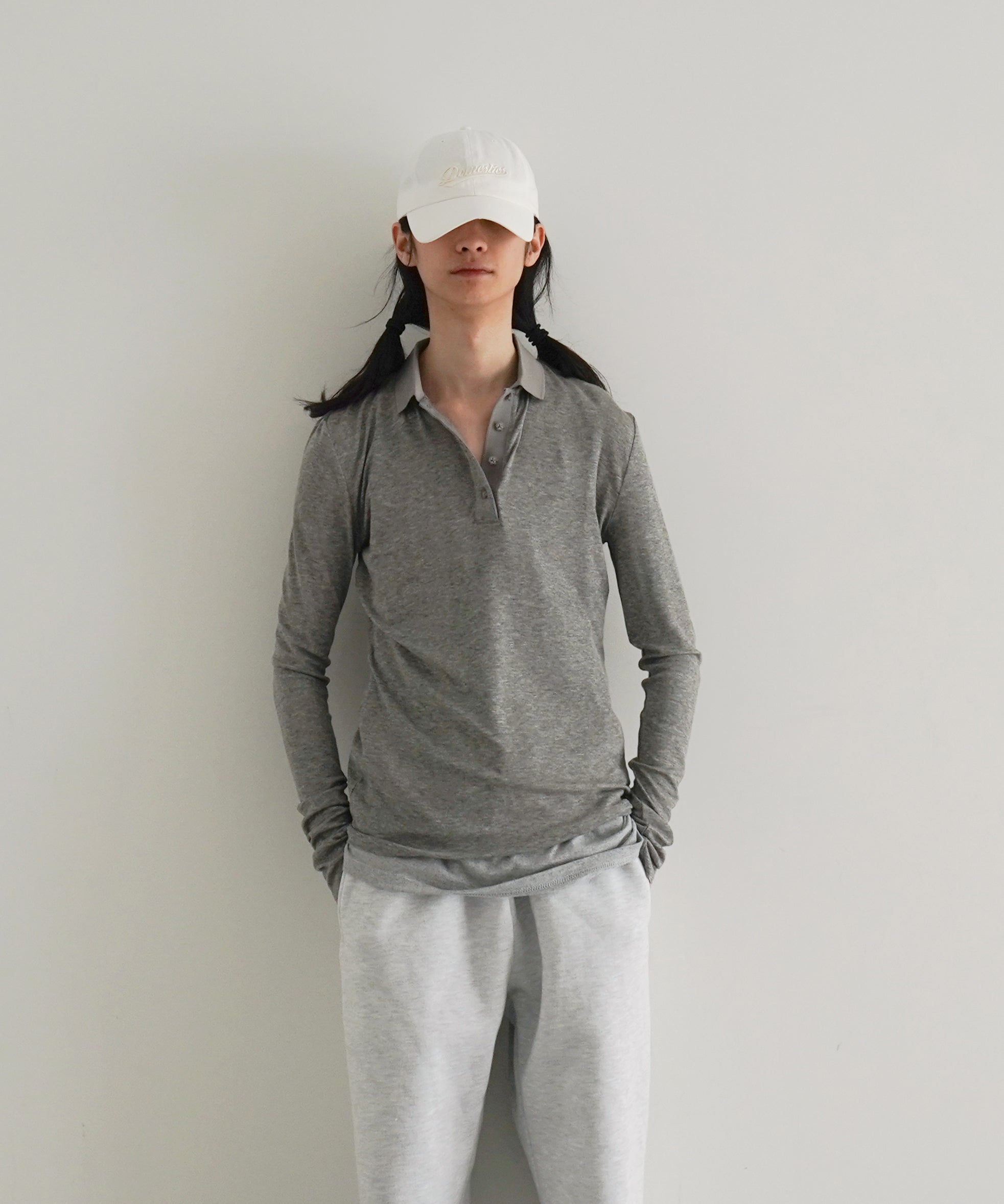 ENTIRE STUDIOS Ls polo "SILVER GRAIN"