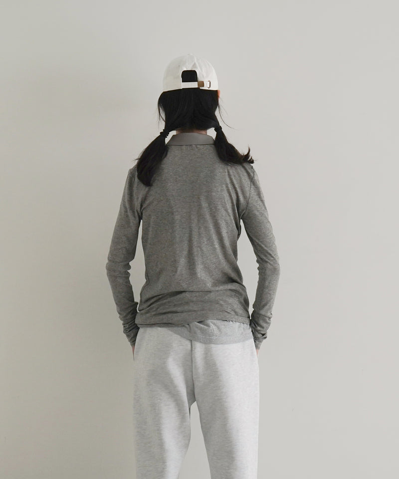 entire studios Ls polo "SILVER GRAIN"