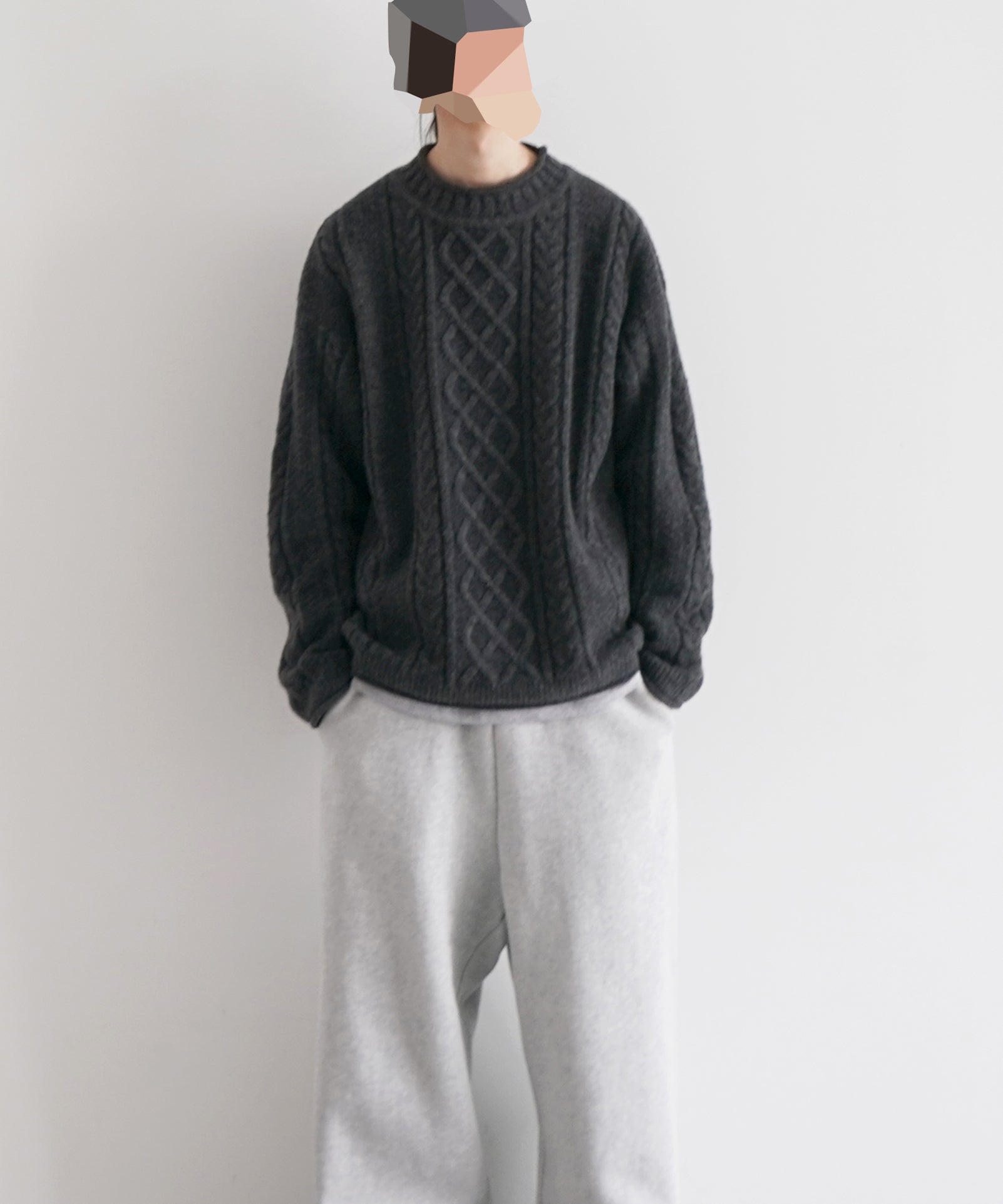reverve【リバーブ】Cable jaquard knit 