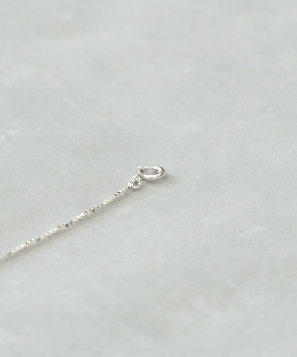 UNUSED Uh0624 Venetian chain necklace "SILVER"