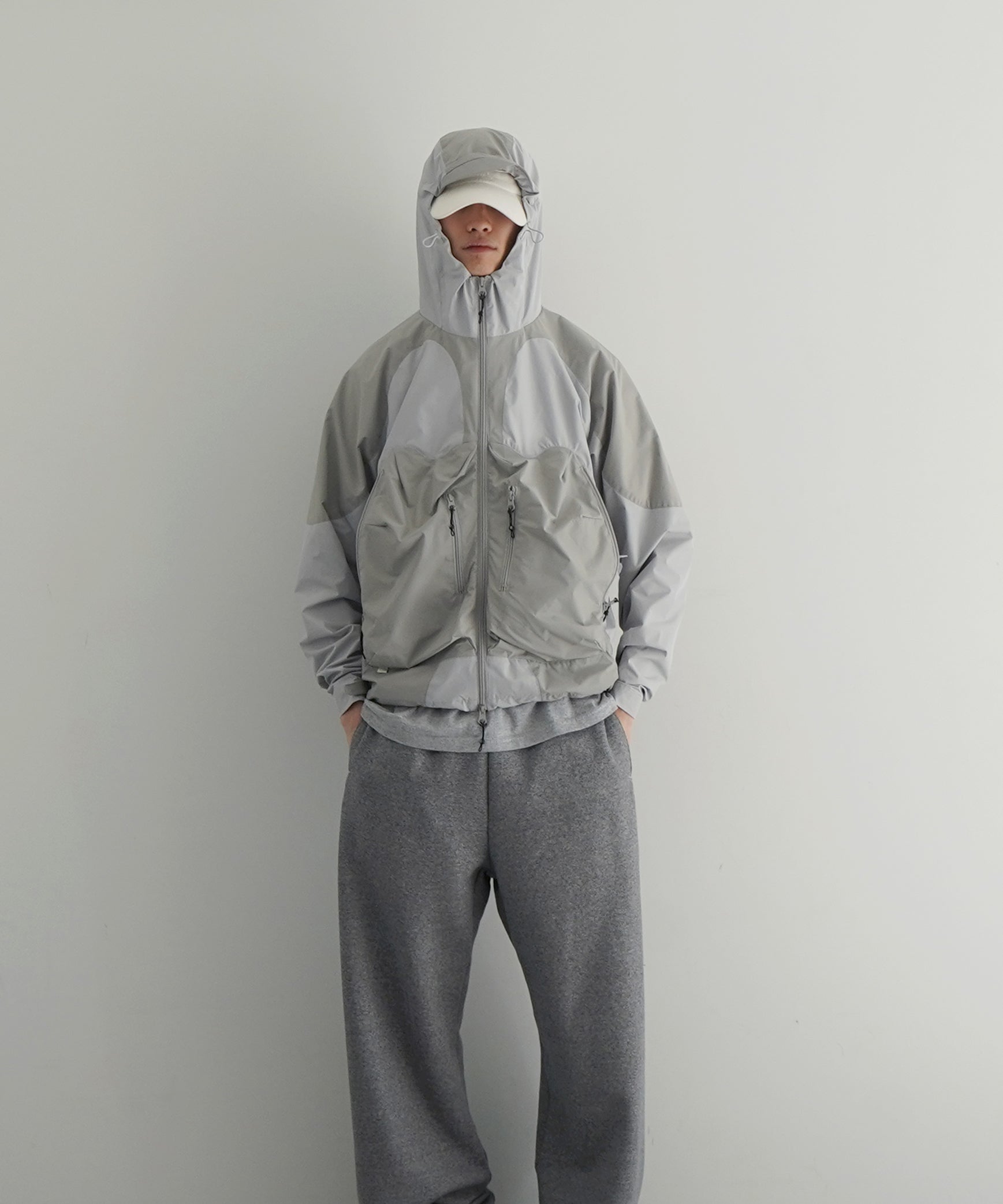 FAF(FAKE AS FLOWERS) Weather shell jacket "GRAY"