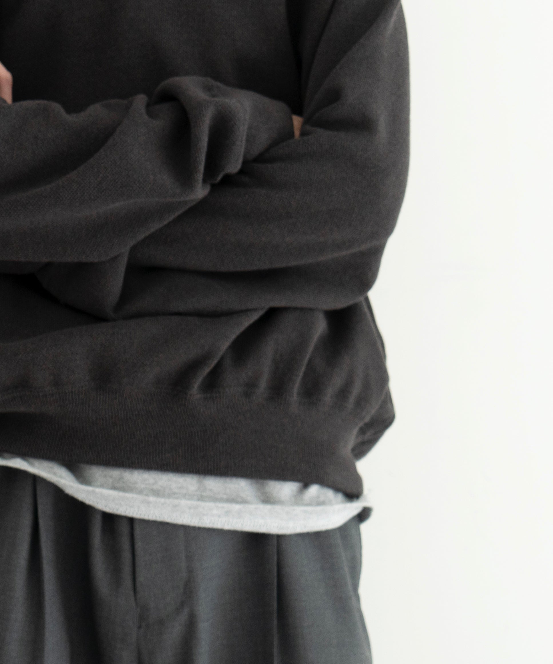crepuscule Co/wo moss stitch skipper "CHARCOAL"