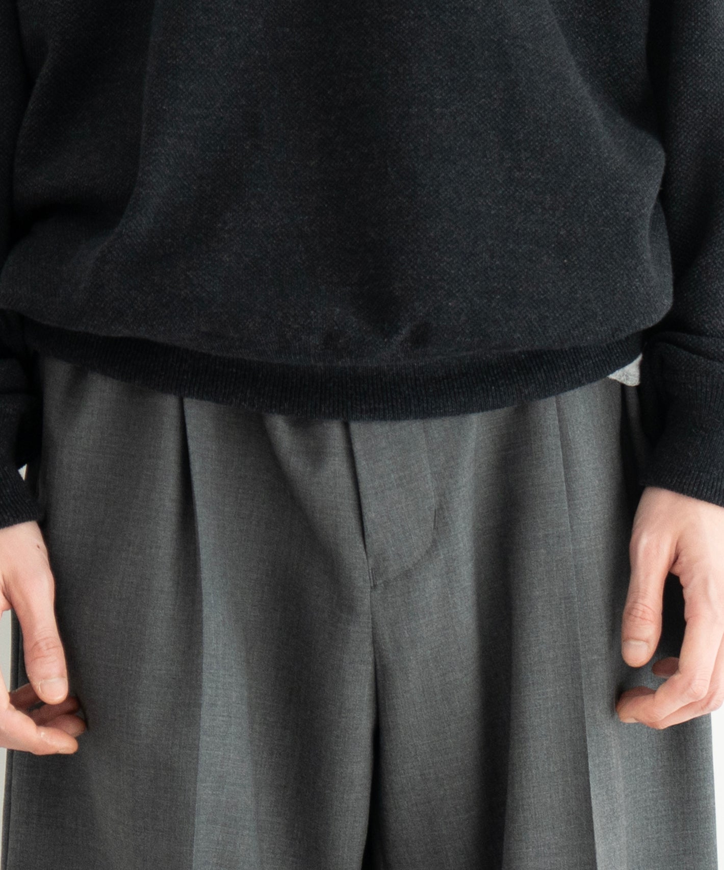 crepuscule Co/wo moss stitch skipper "BLACK"