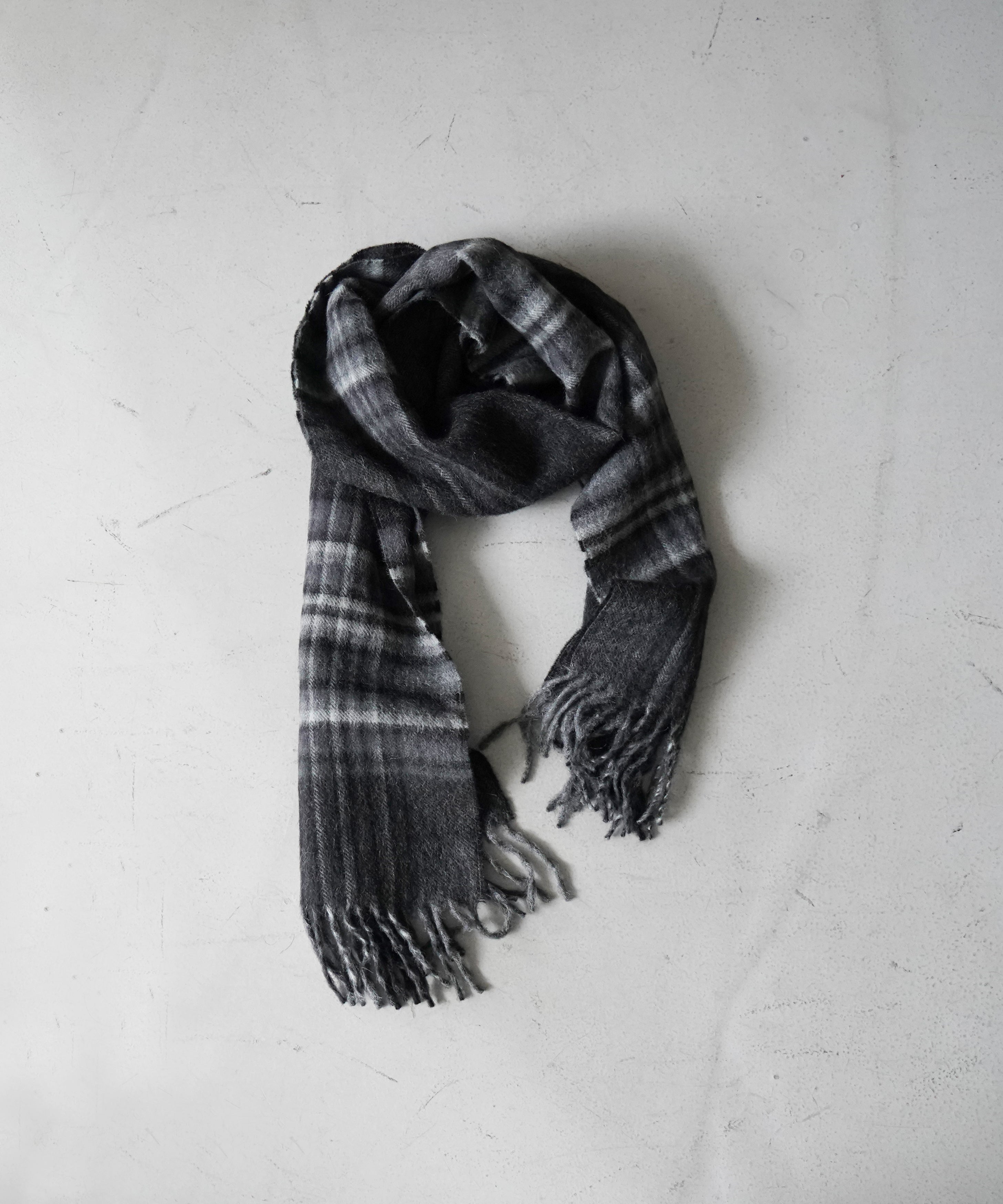 THE INOUE BROTHERS Brushed Scarf "NAVY"