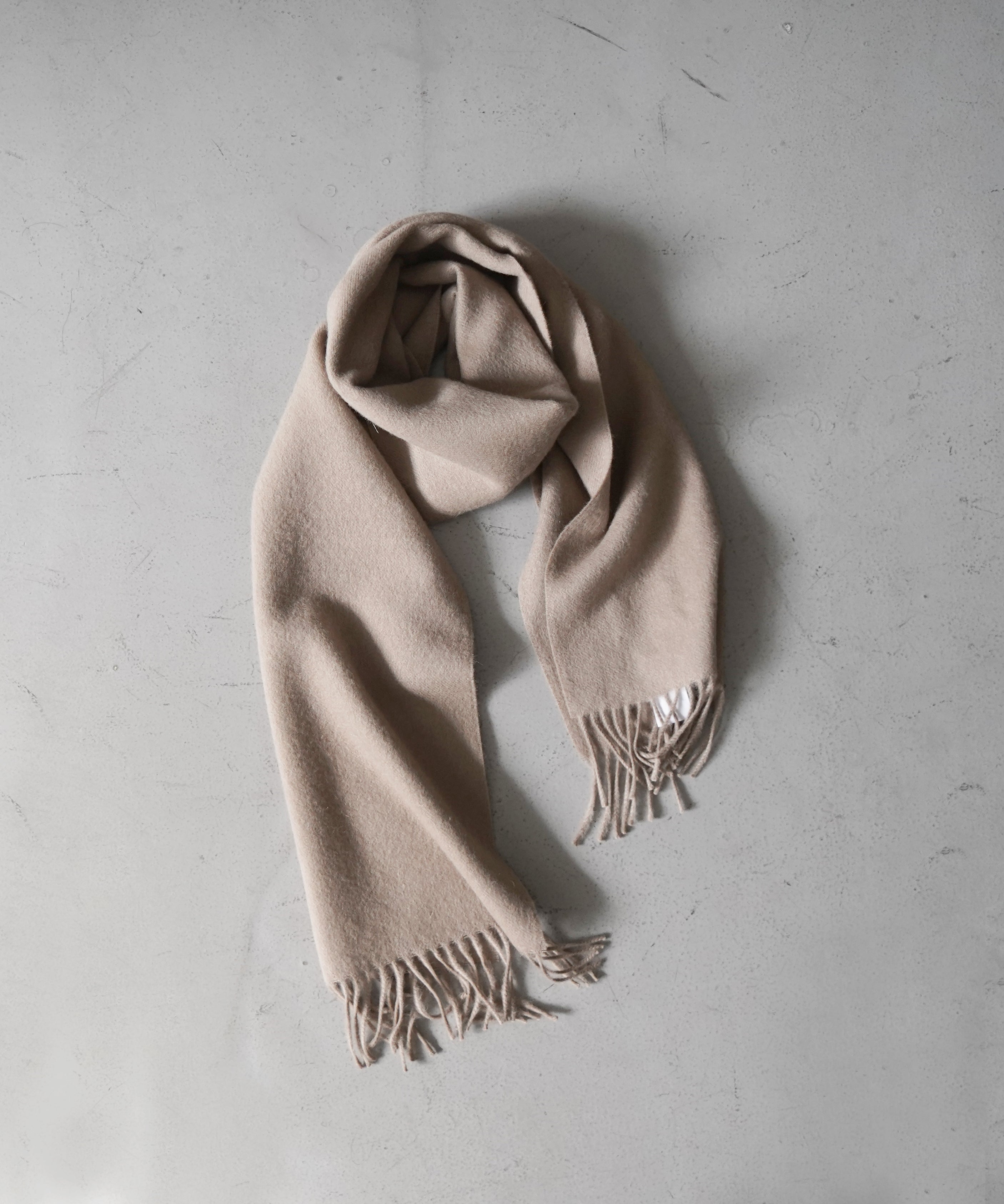 THE INOUE BROTHERS Brushed Scarf "LIGHT GREY"