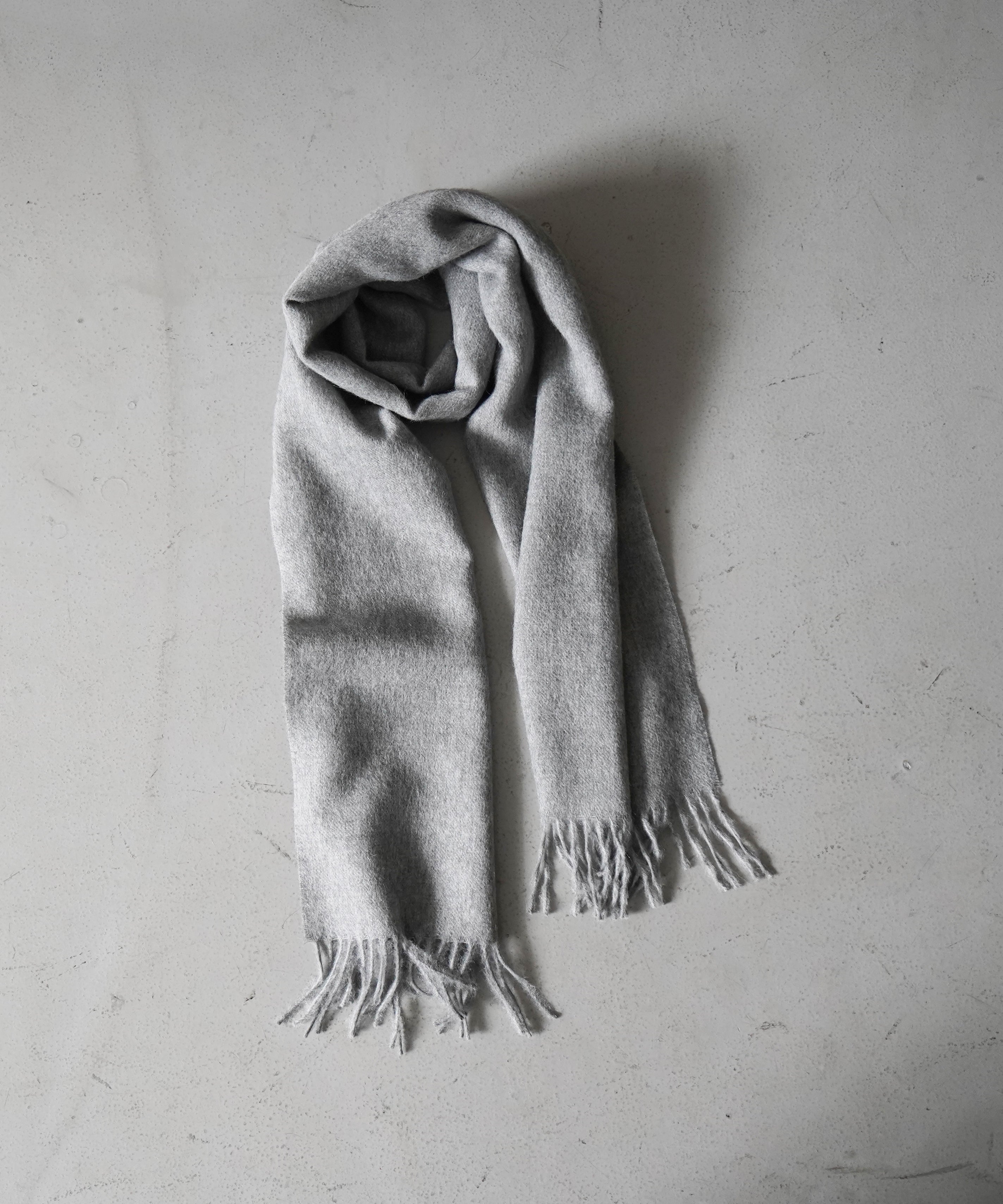 THE INOUE BROTHERS Brushed Scarf "CHECKED BLACK"