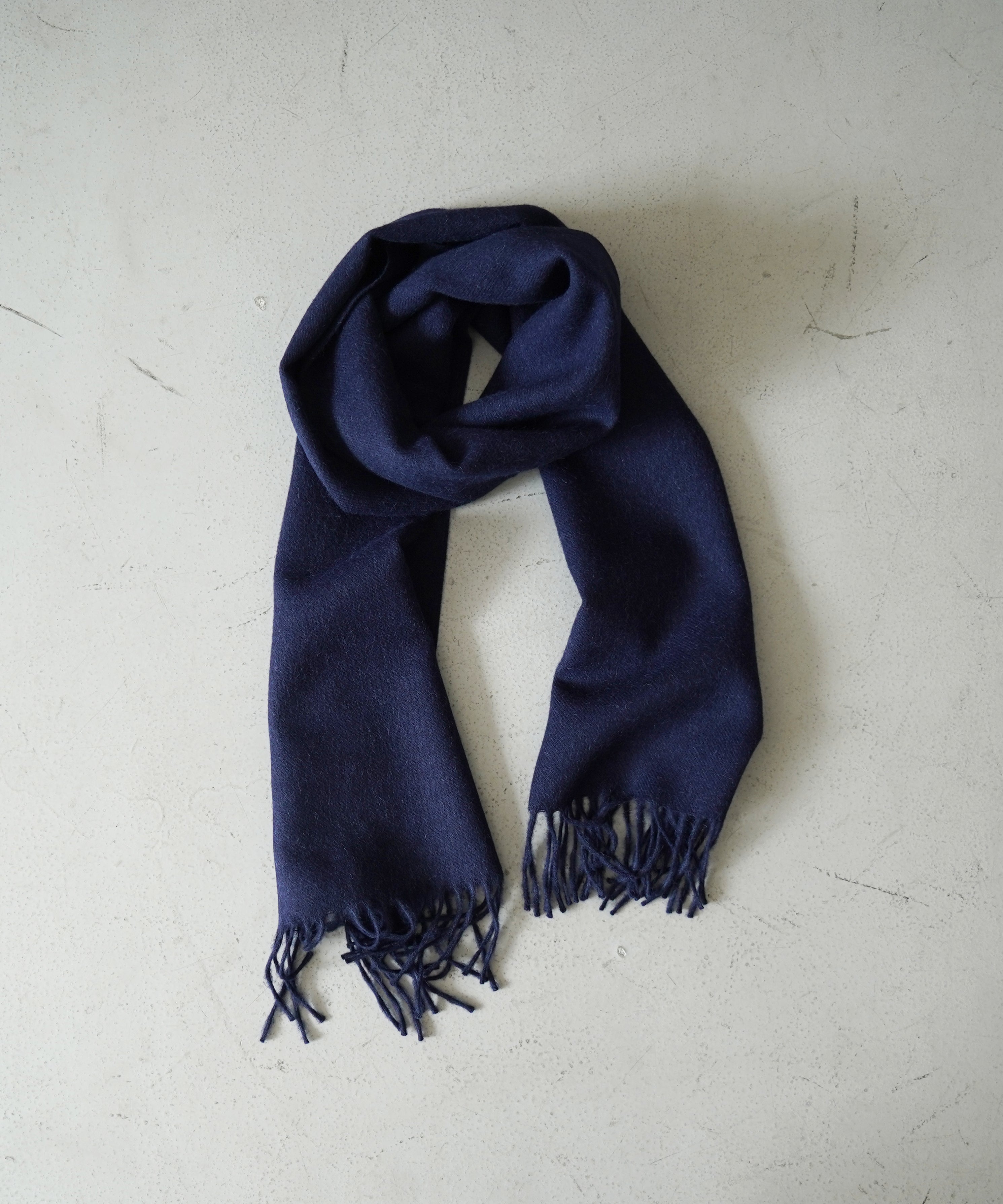 THE INOUE BROTHERS Brushed Scarf "NAVY"