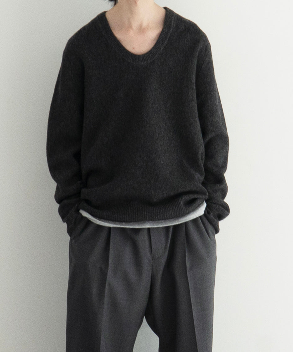 LINDER SPORT Thin u-neck "CHARCOAL"