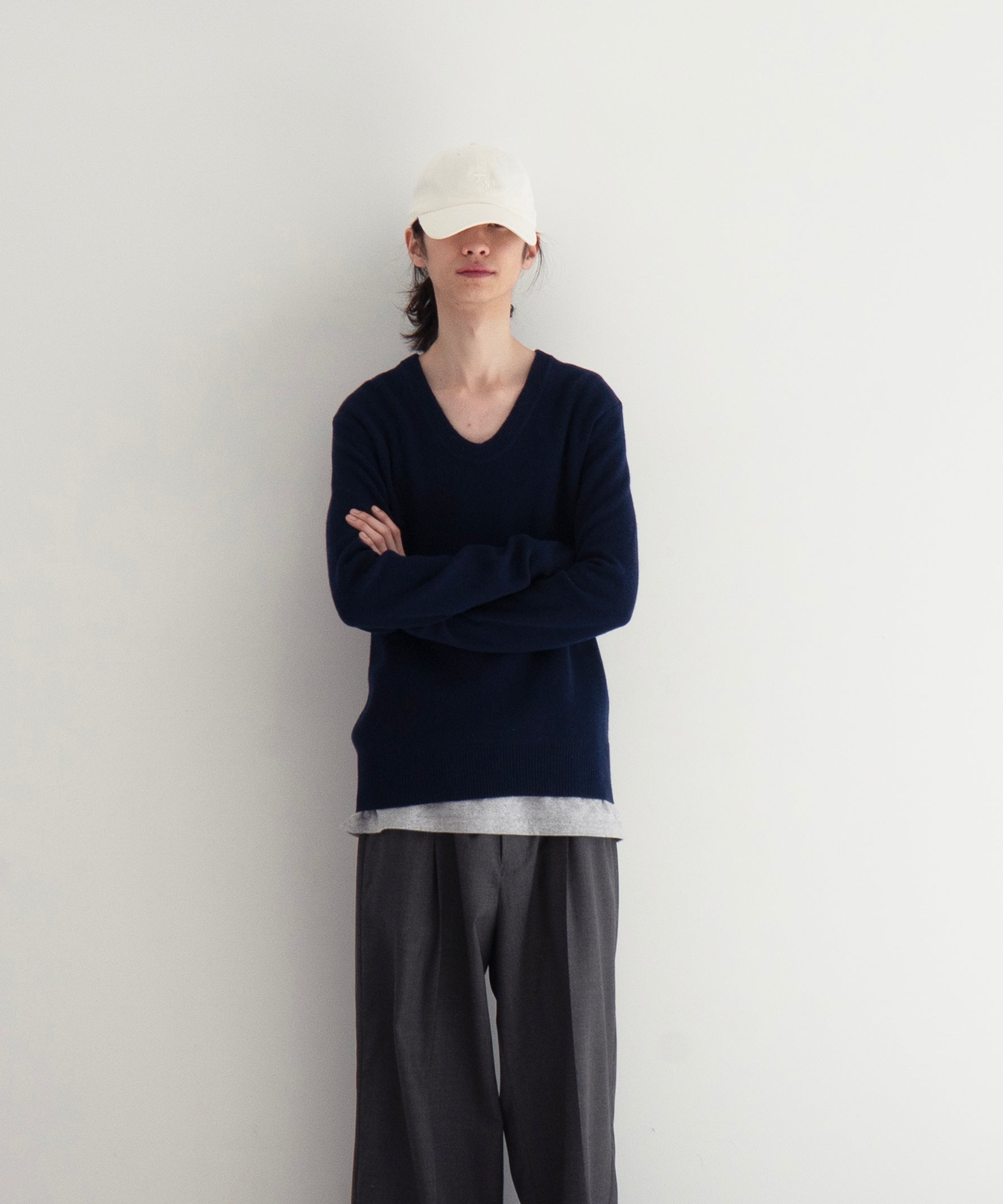 LINDER SPORT Thin u-neck "NAVY"