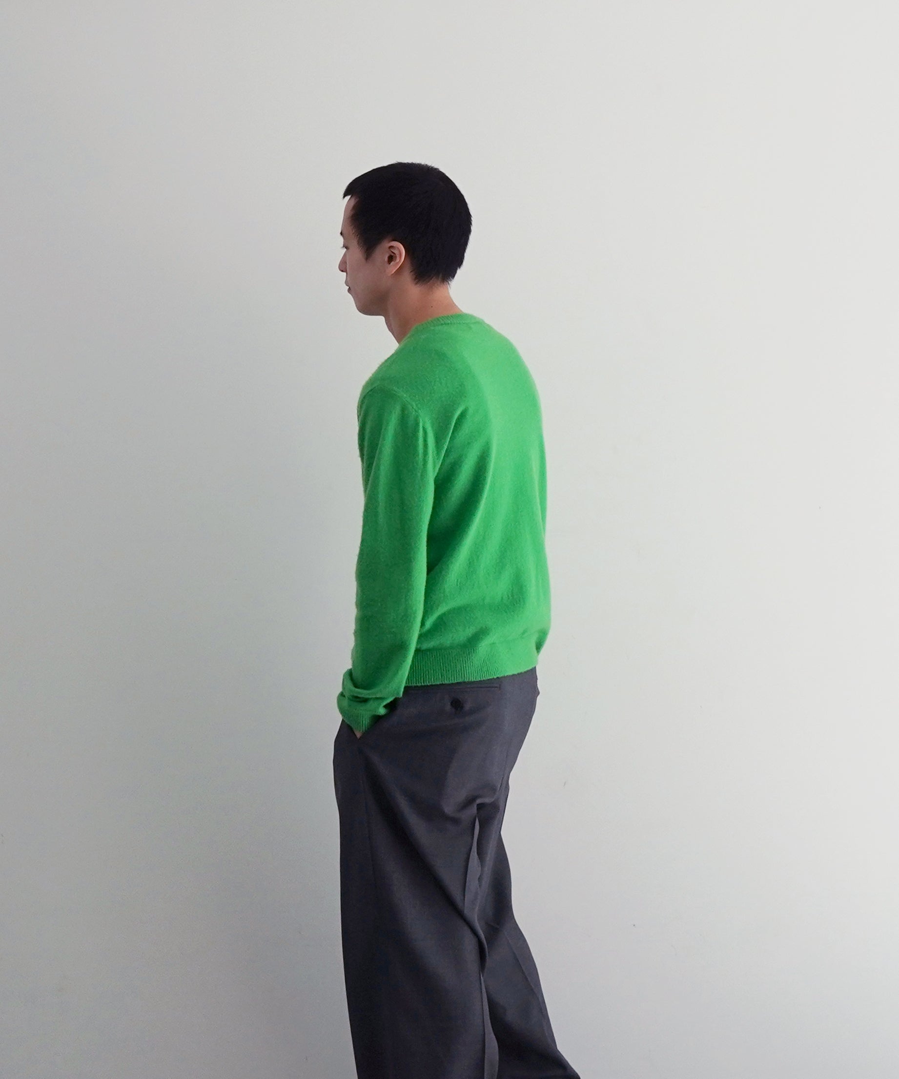 AURALEE Brushed cashmere cotton knit p/o "ROYAL BLUE"