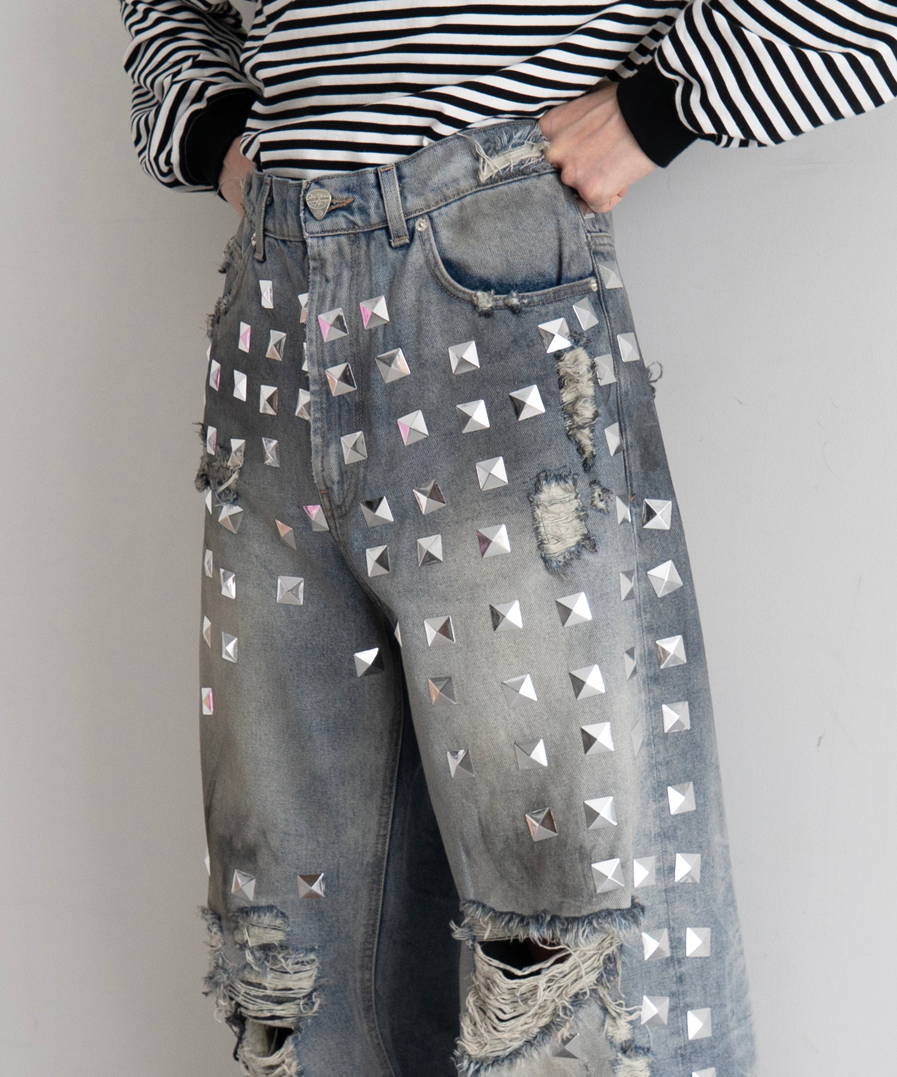 Sex&Jeans Studded rockstar jeans "INDIGO"