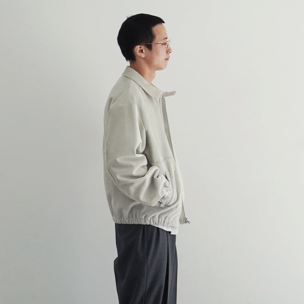 AURALEE【オーラリー】Calf hair zip blouson 