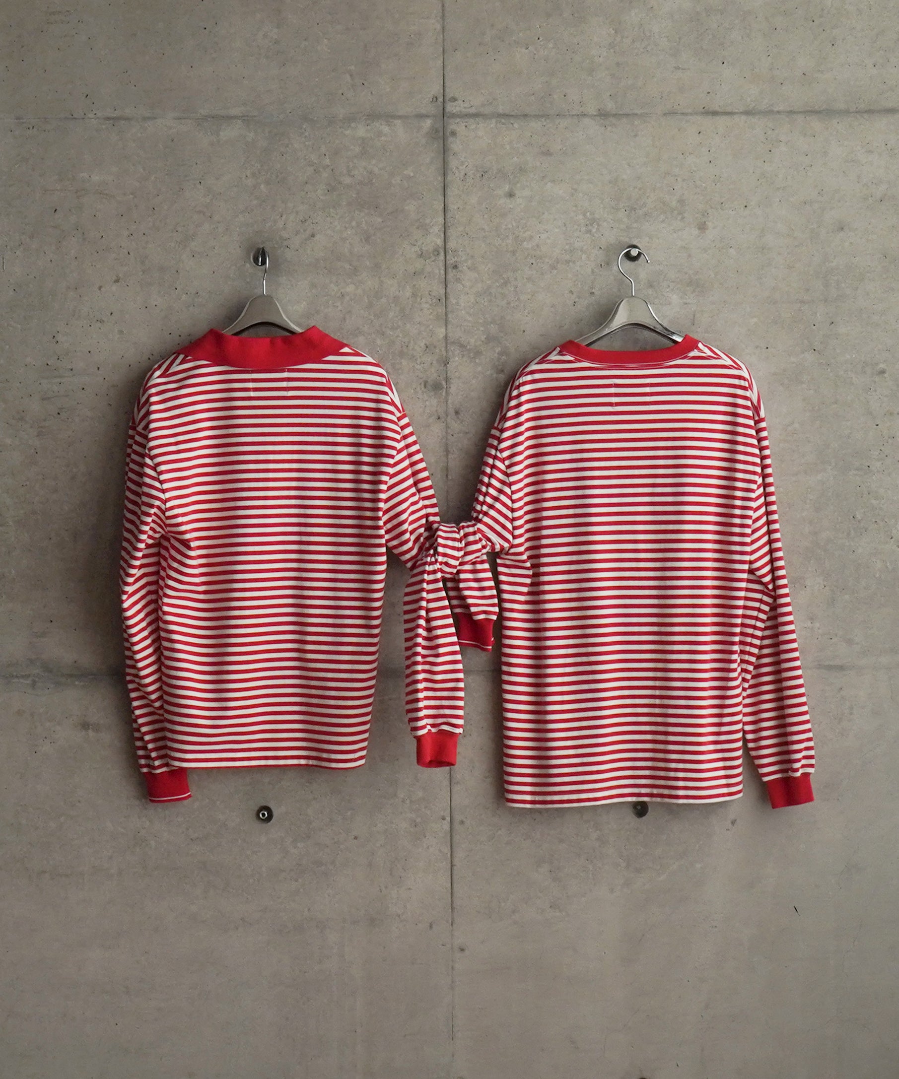 KAIKO Long sleeve border t-shirt "RED"