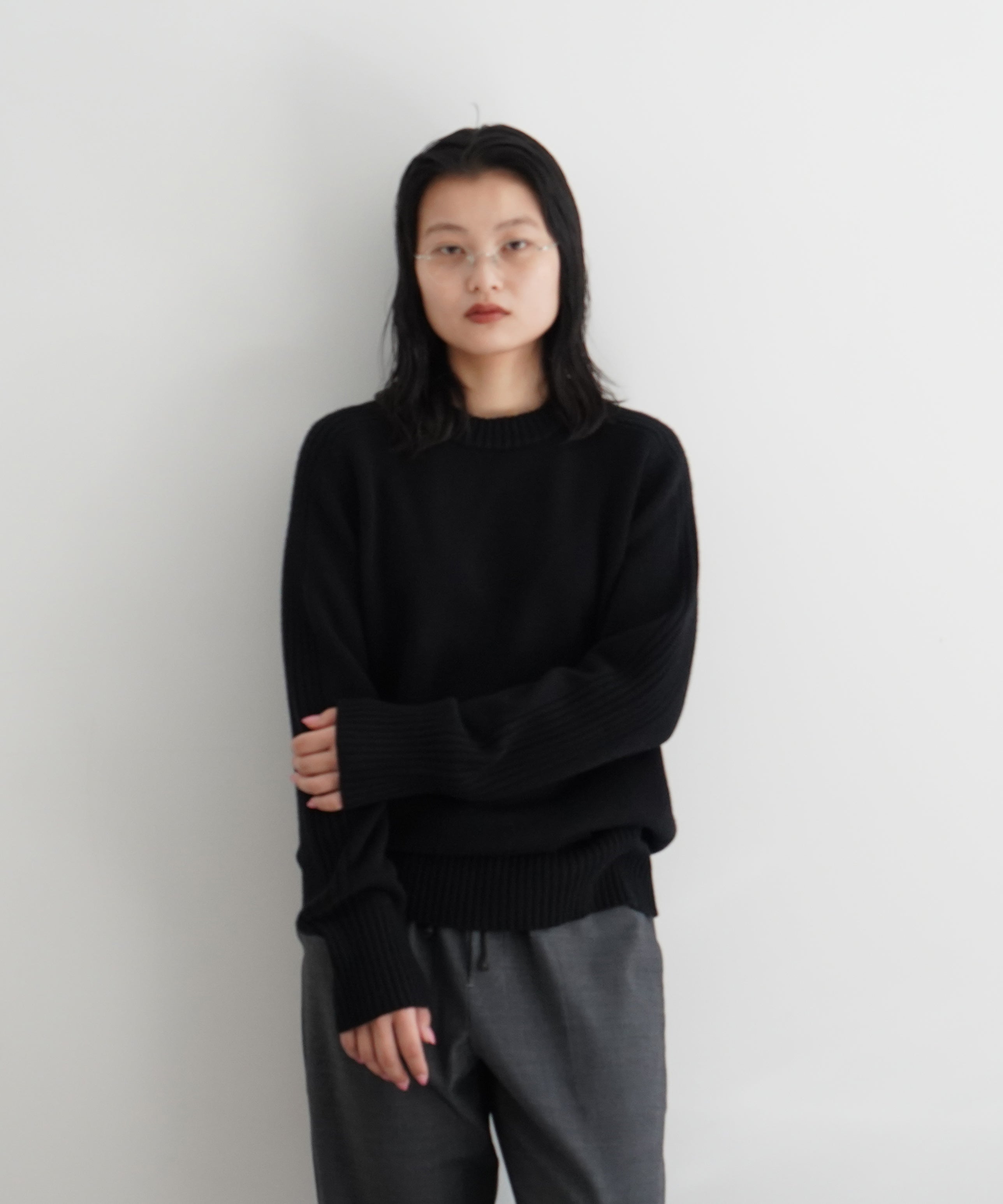 FAX COPY EXPRESS Pullover Sweater "BLACK"