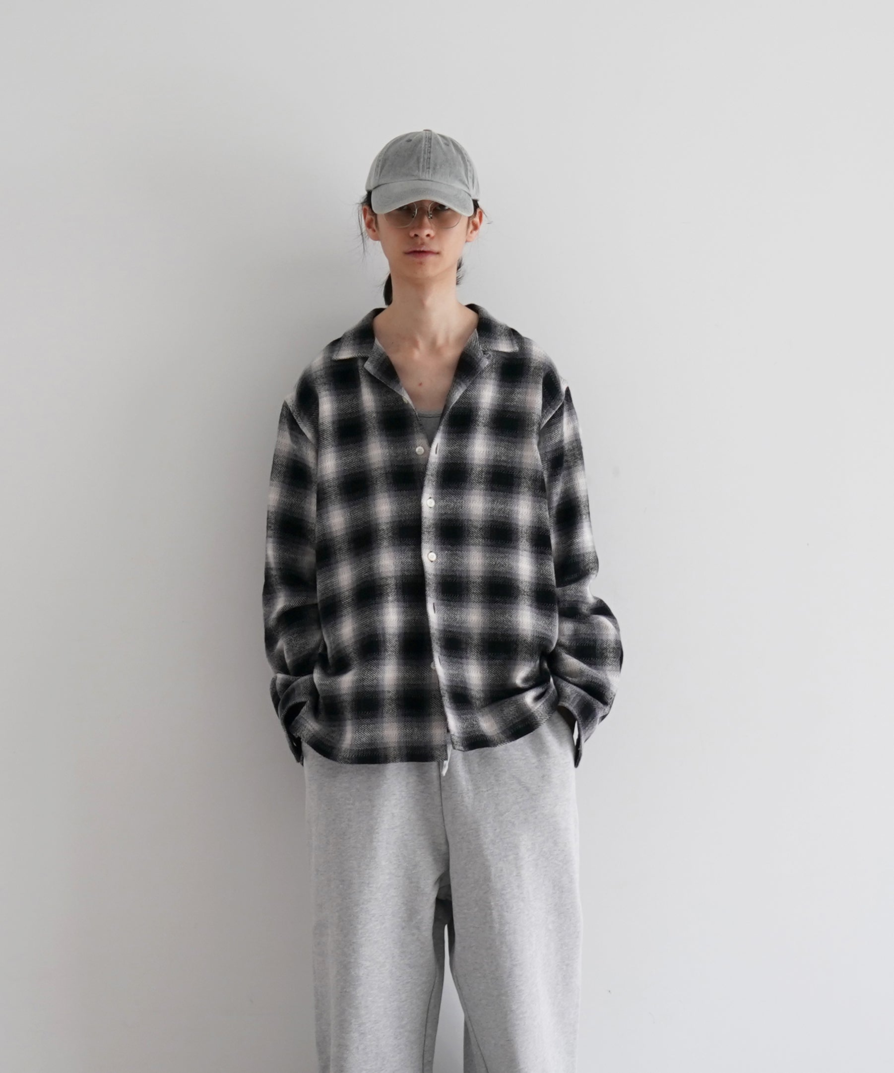 COTTON PAN Venis ネルシャツ "BLACK"