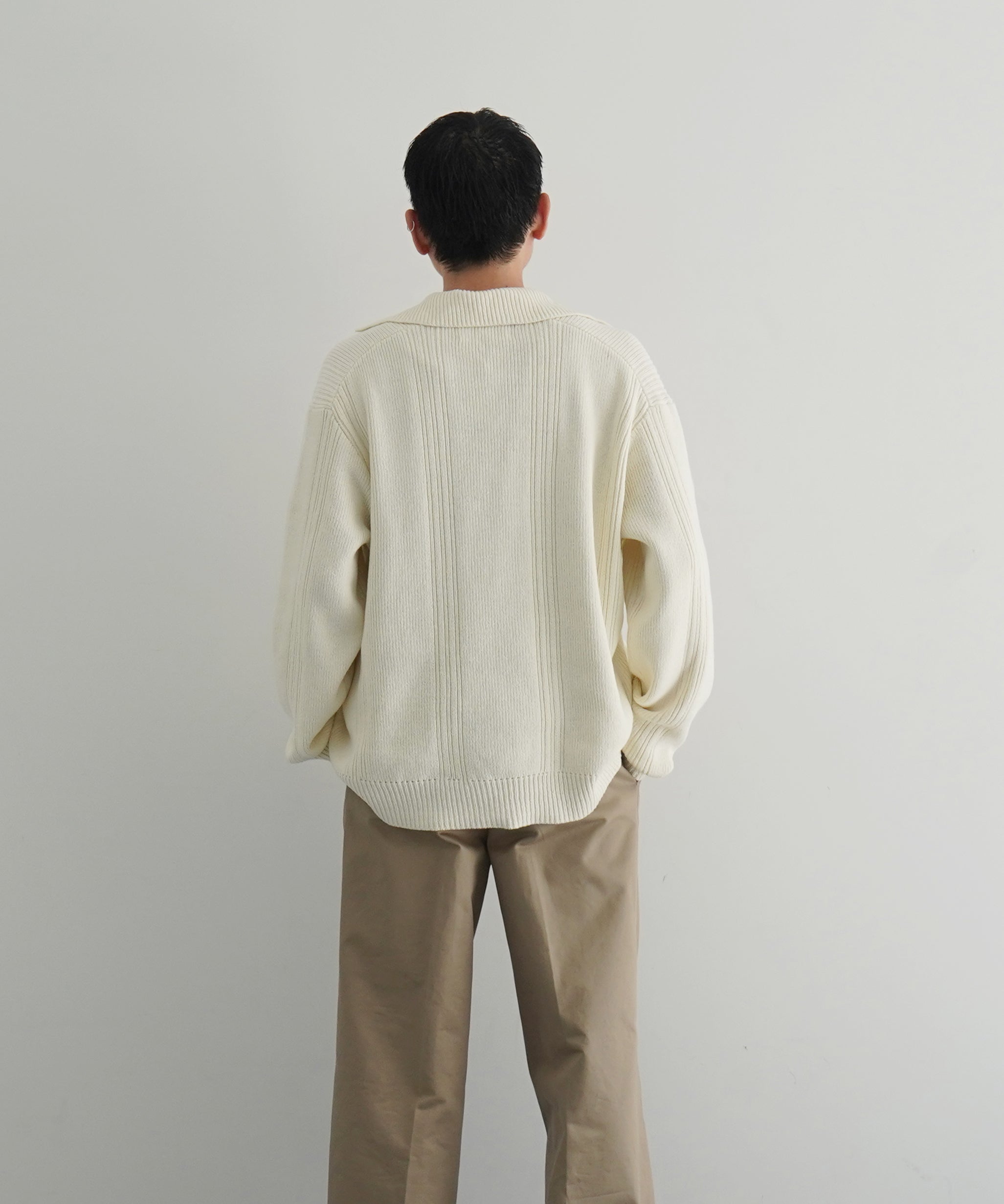 NEONSIGN Drop needle polo (ls) "OFF WHITE"