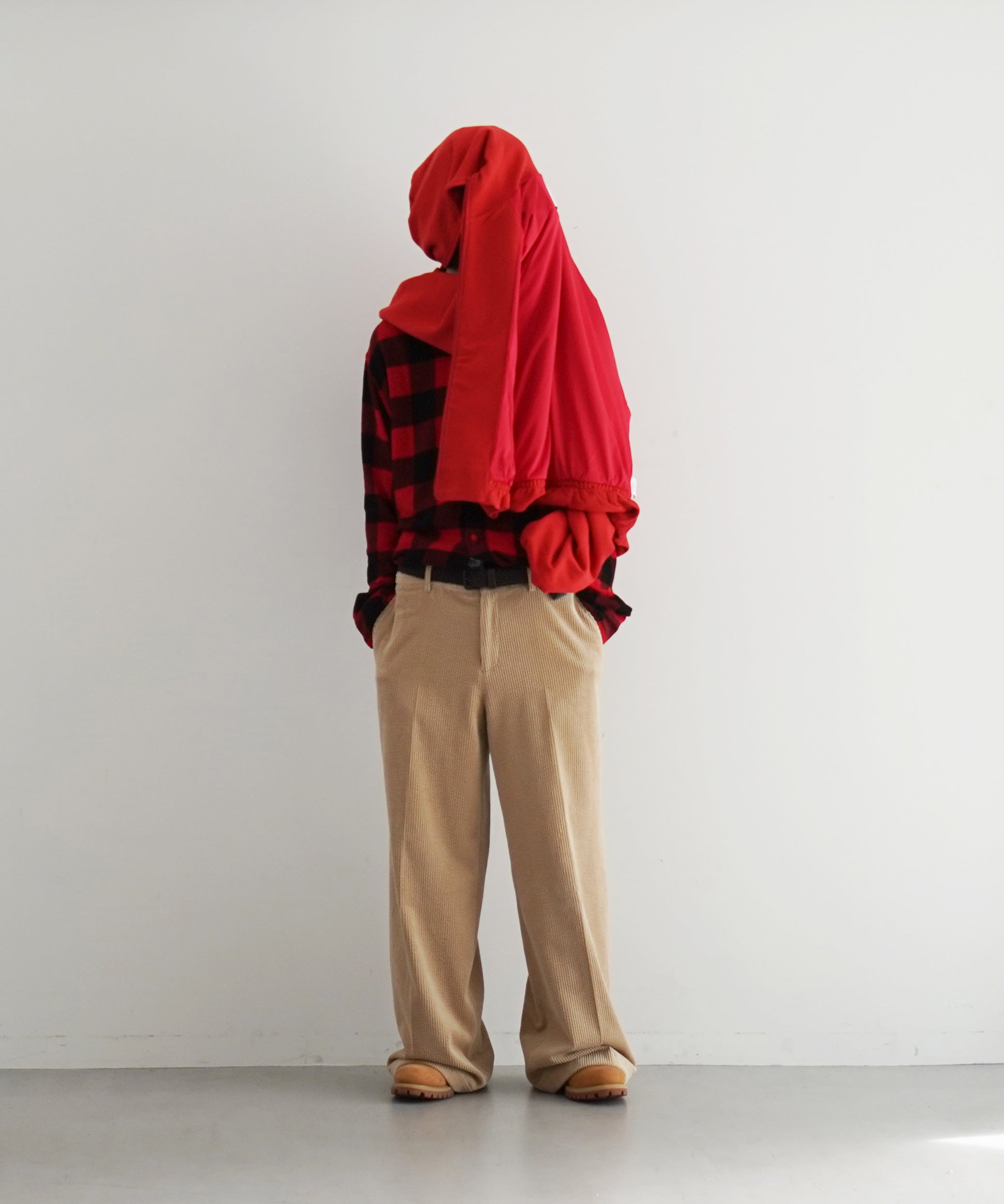 NEONSIGN Finx corduroy wide pants "SAND"