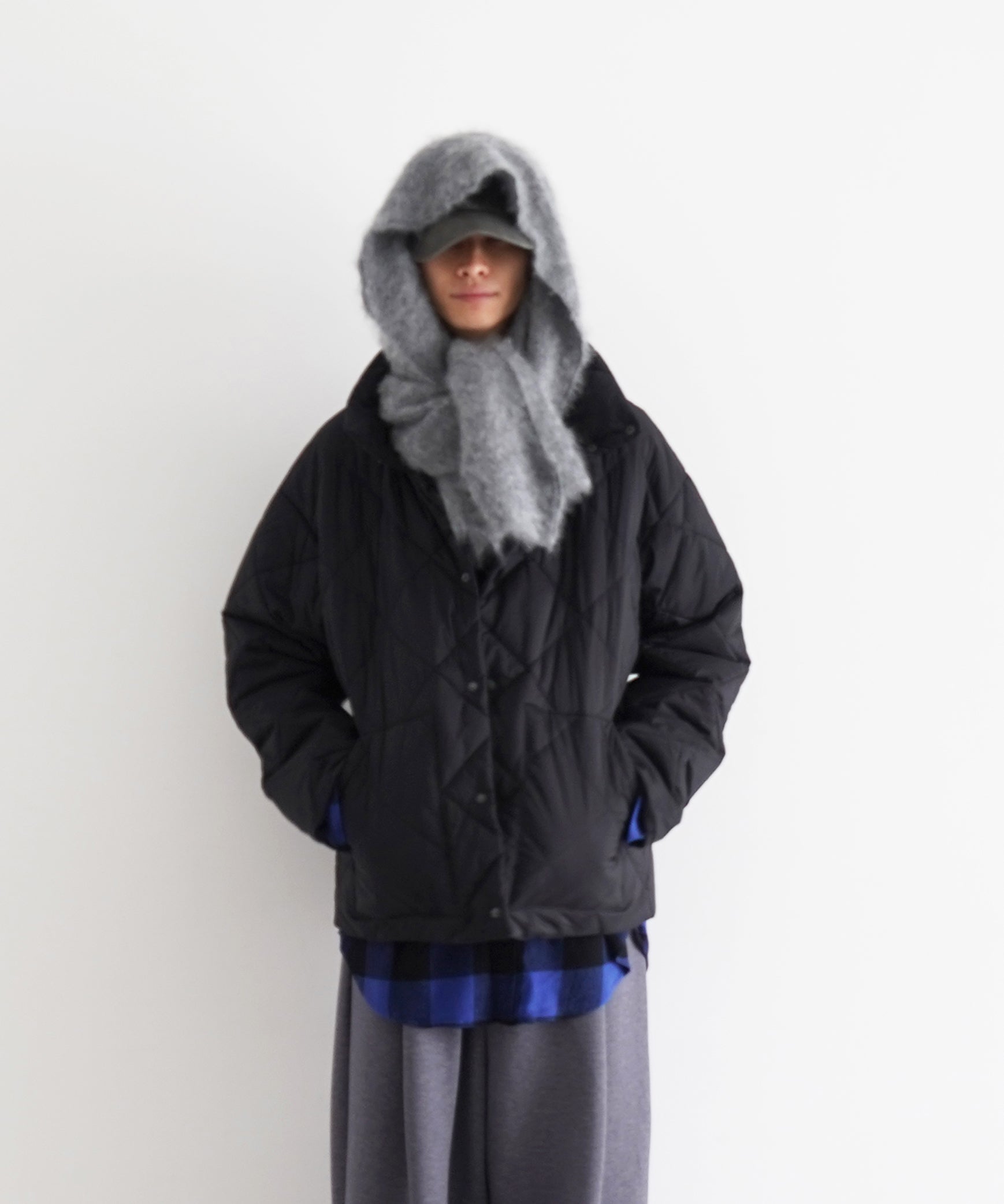 UNUSED US2513 Padded quilted jacket "BLACK"