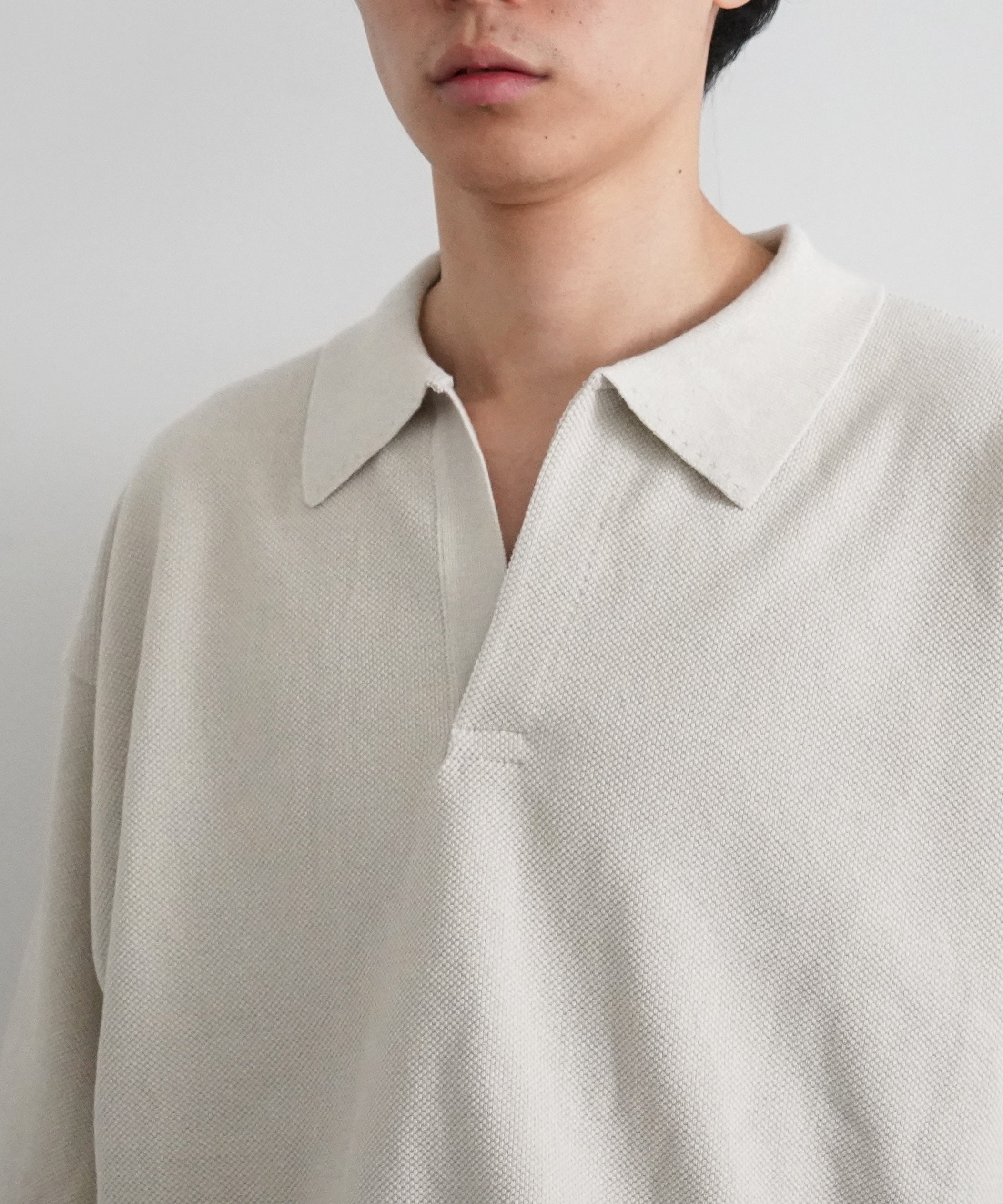 crepuscule Light Moss Stitch Polo 