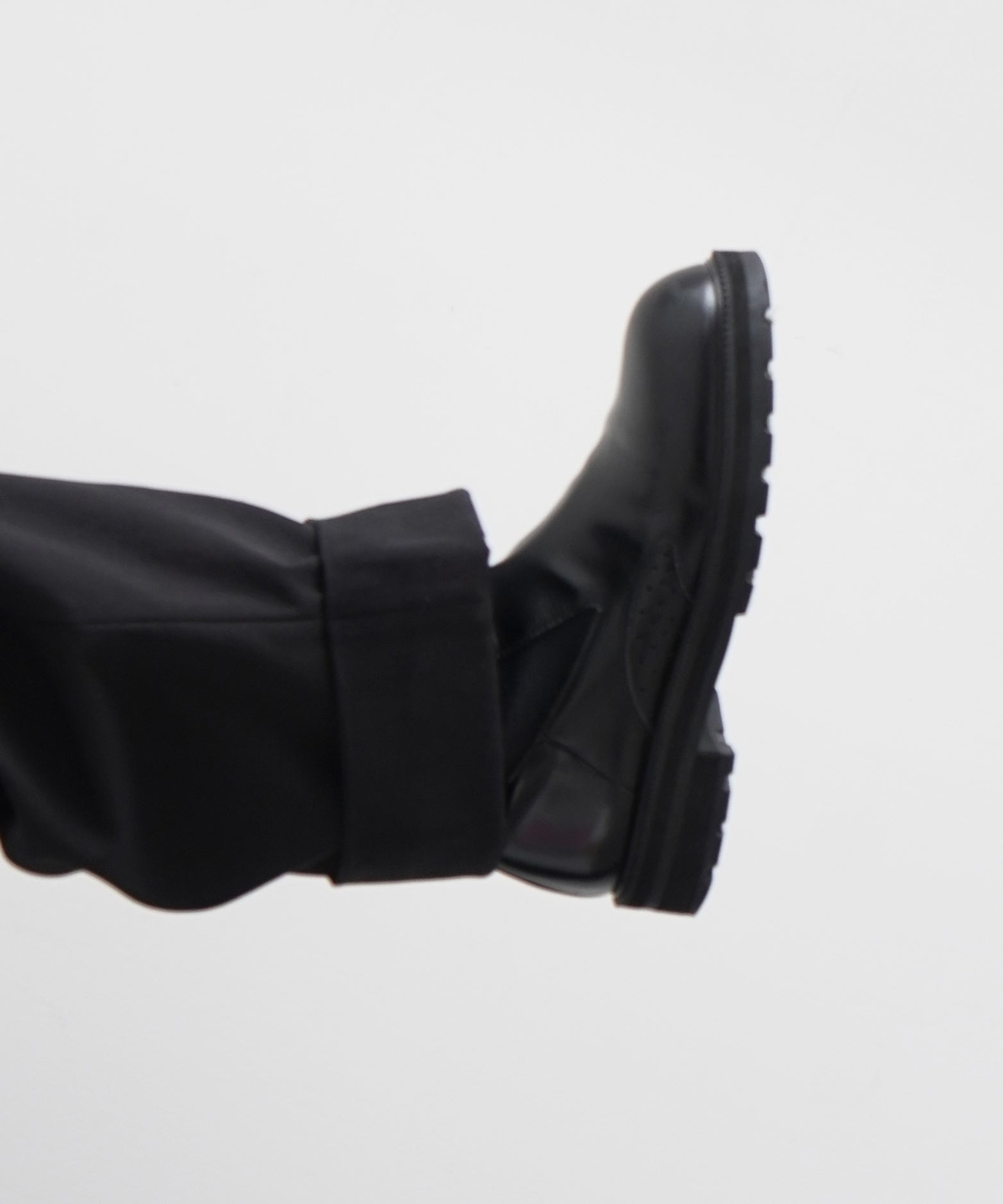 FAX COPY EXPRESS City night satin double-pleats pants "BLACK" M