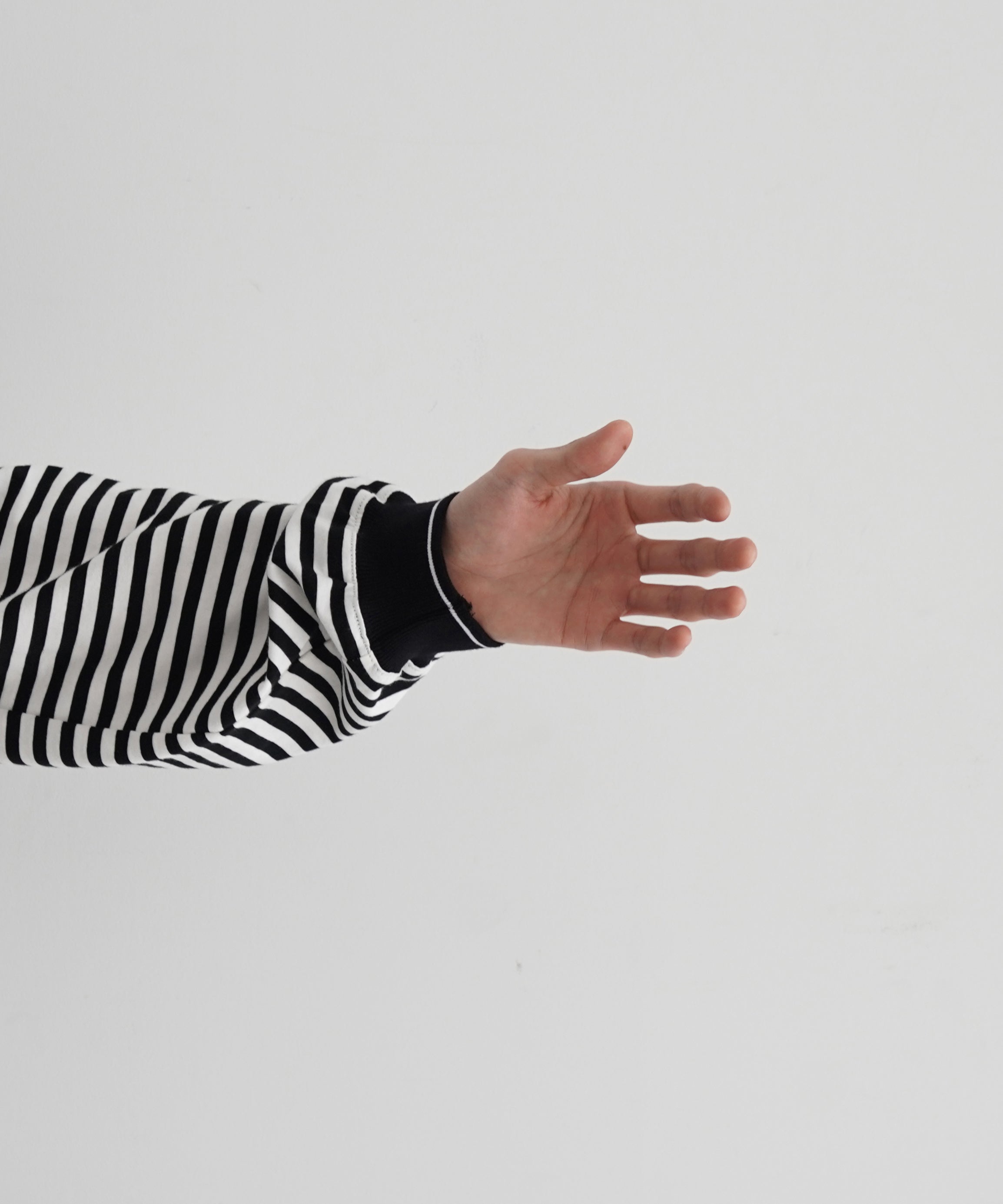 KAIKO Long sleeve border polo shirt "BLACK"