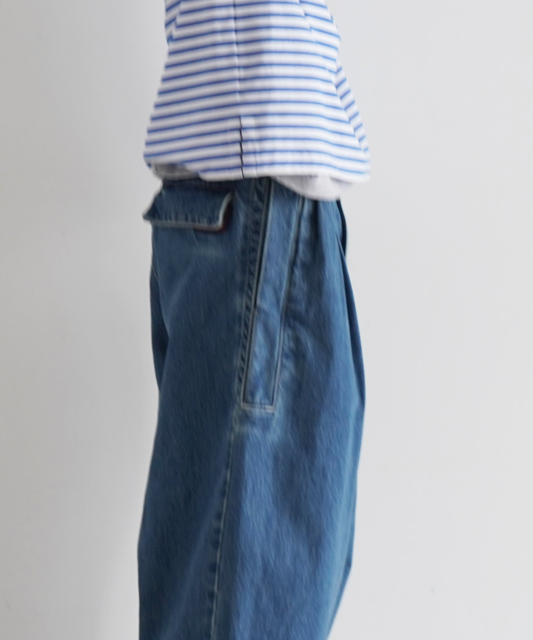 Fax Copy Express【ファックスコピーエクスプレス】Retro pleated blue