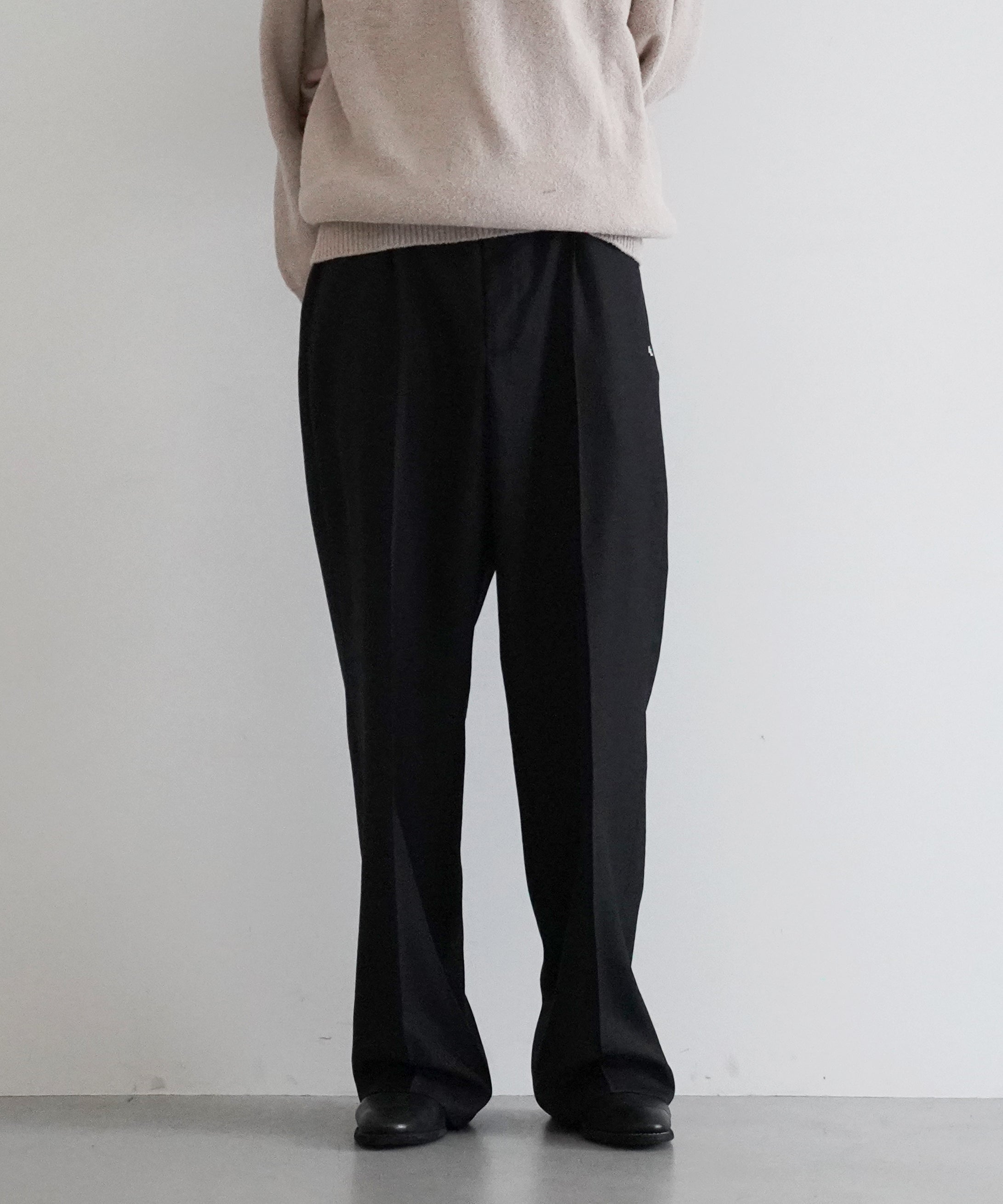 OUR LEGACY BORROWED CHINO "BLACK PANAMA WOOL"