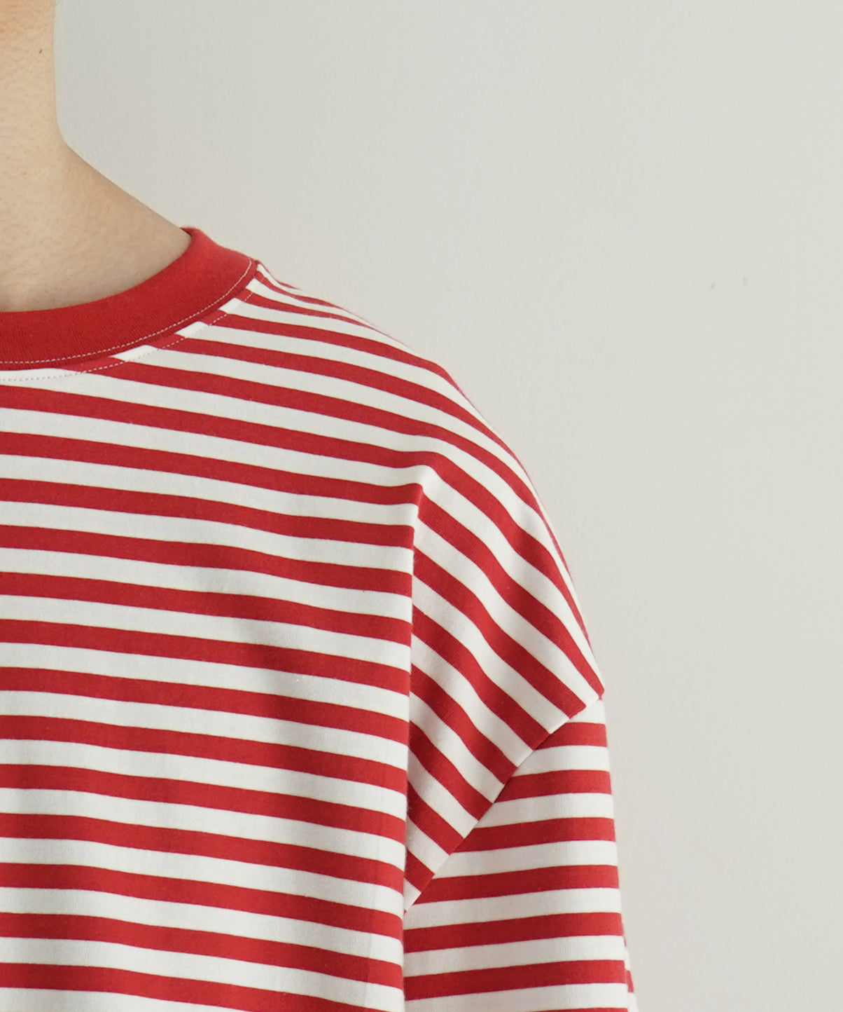 KAIKO Long sleeve border t-shirt "RED"