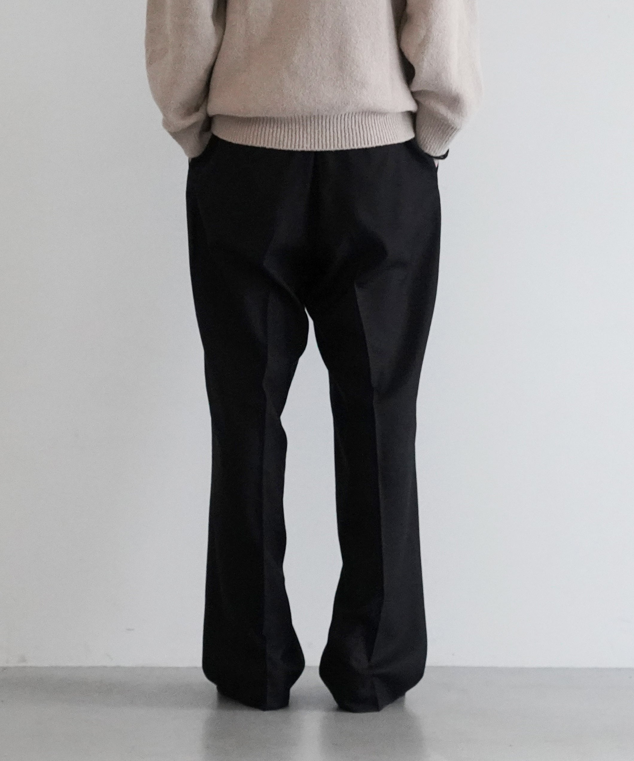 OUR LEGACY BORROWED CHINO "BLACK PANAMA WOOL"