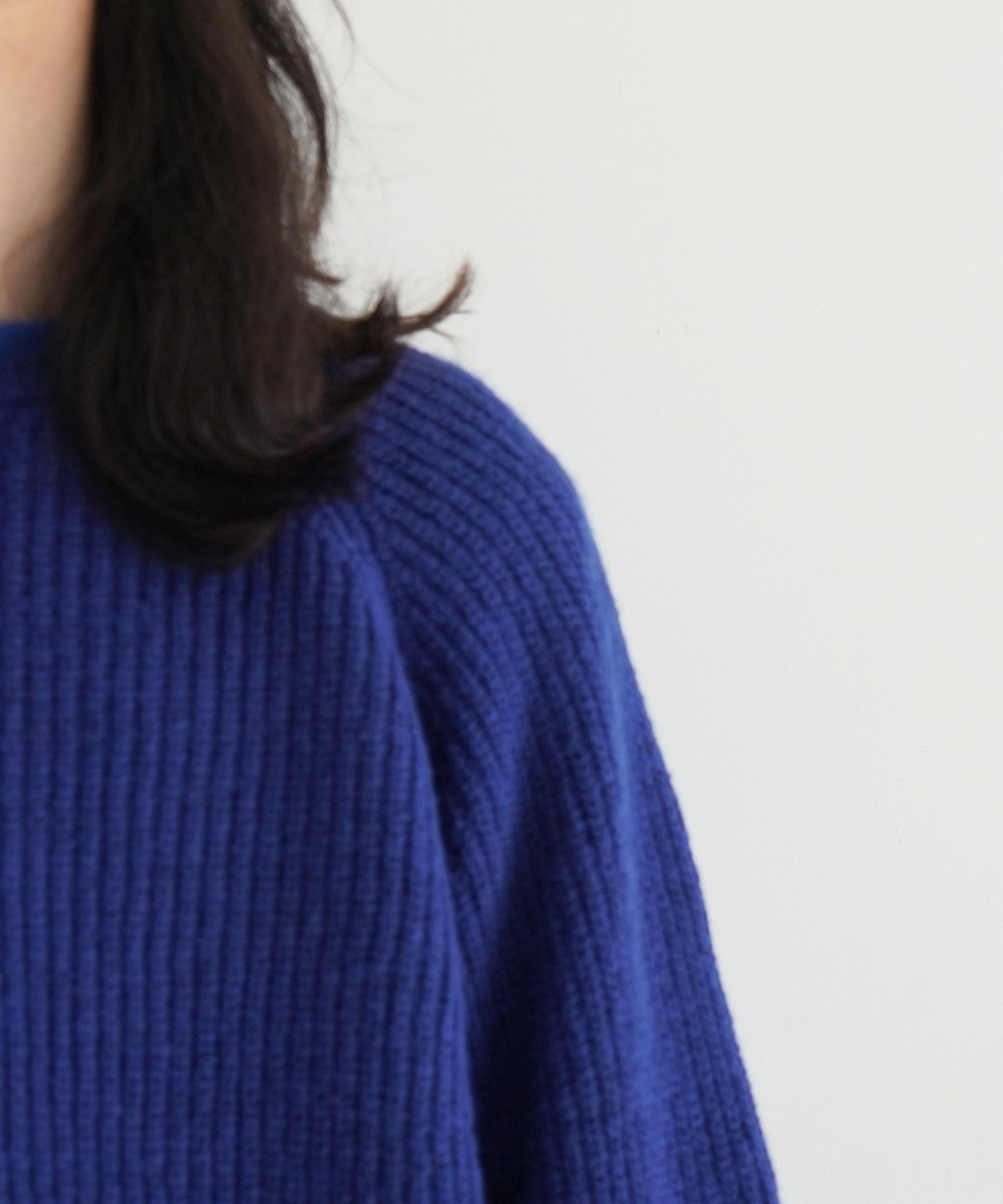 SECOND/LAYER Capone raglan sweater "DEEP BLUE"