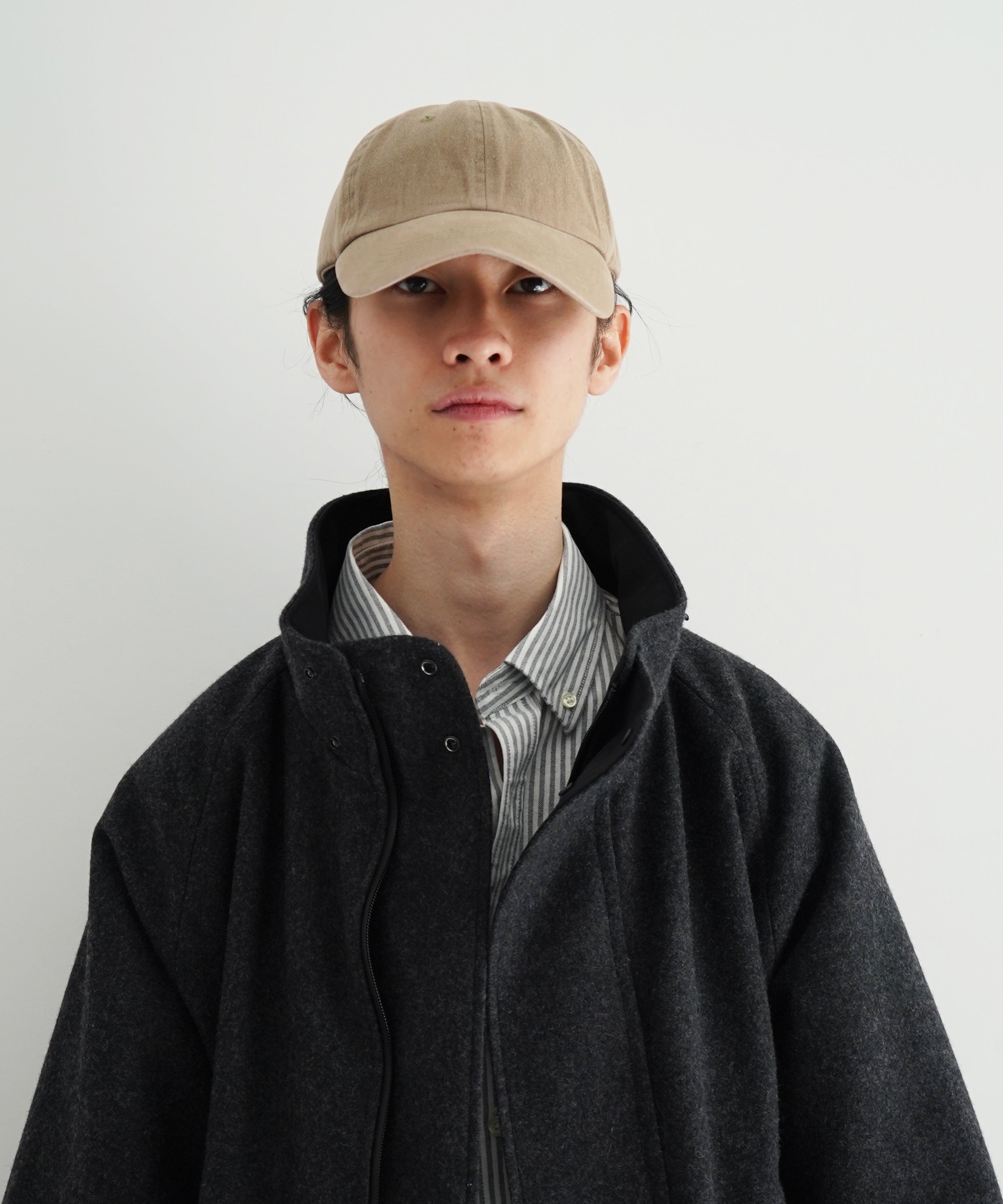 KAIKO Water-repellent wool melton blouson "C.GRAY"