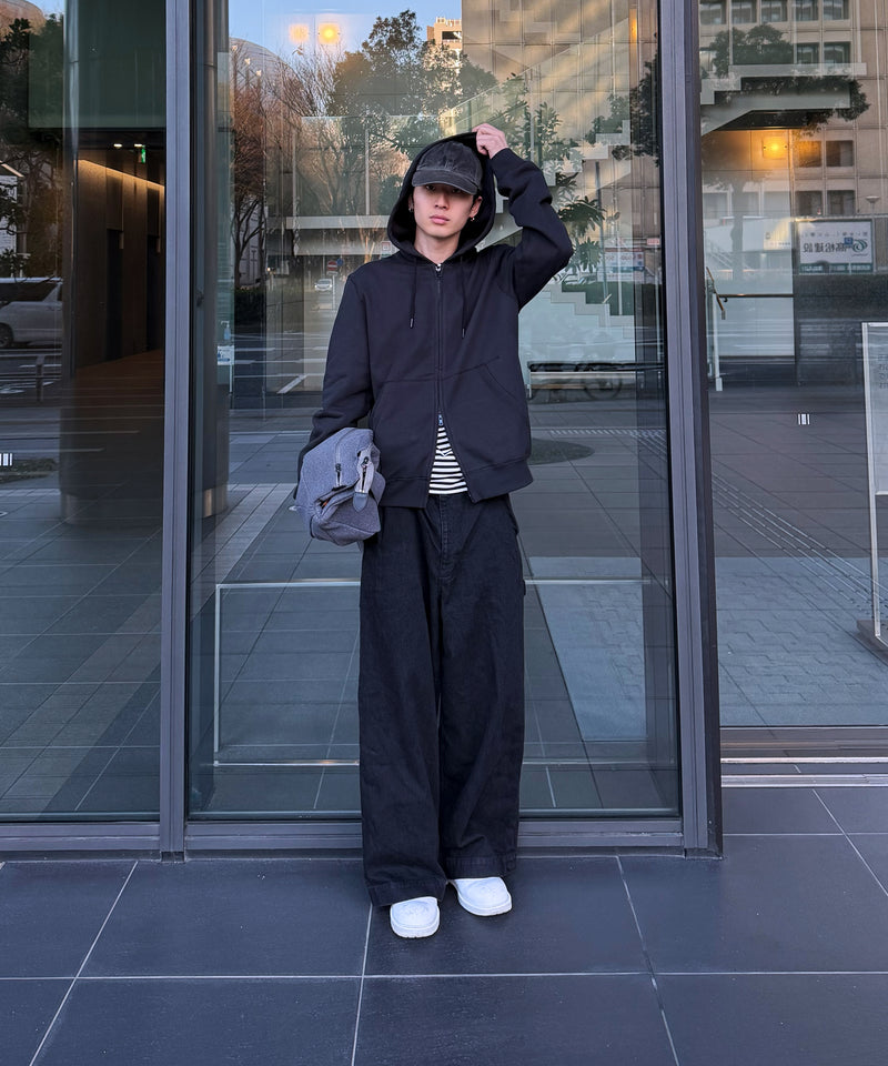 KAIKO Double zip parka "BLACK"