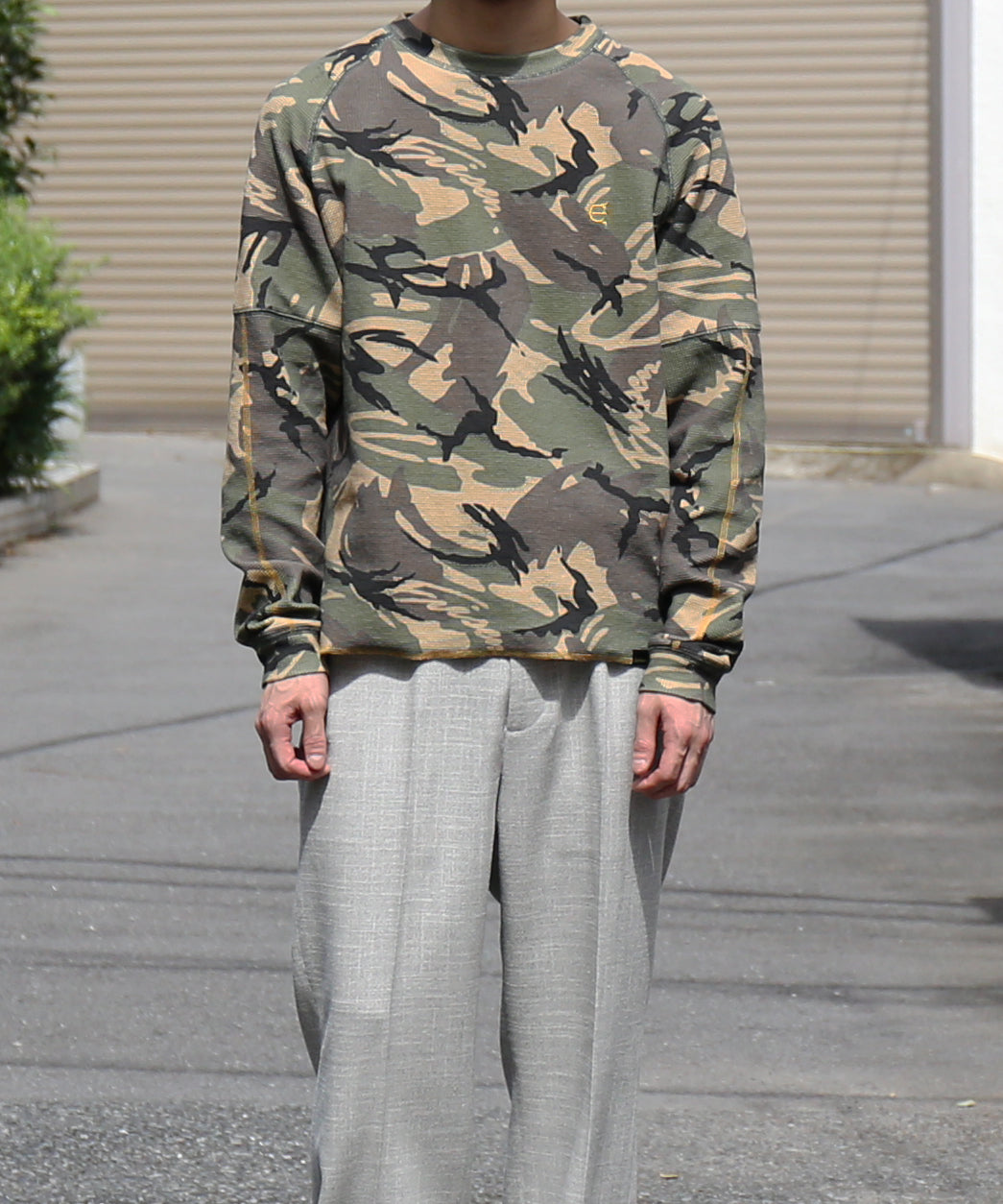 Evisen Skateboardsゑ Woodland thermal ls tee "SAND CAMO"