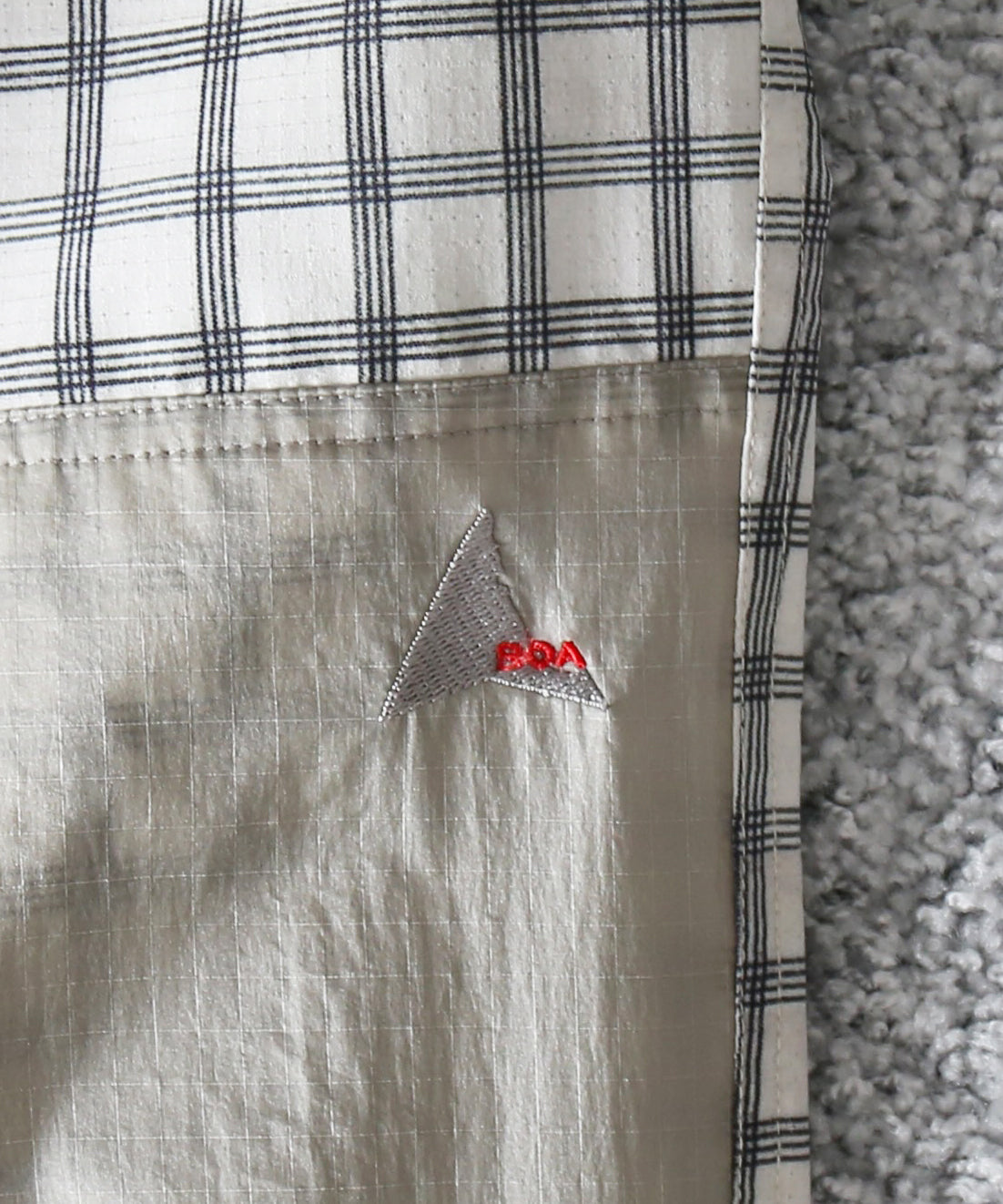 ROA Aair floweave printed check elasticated waistband pants "WHITE"