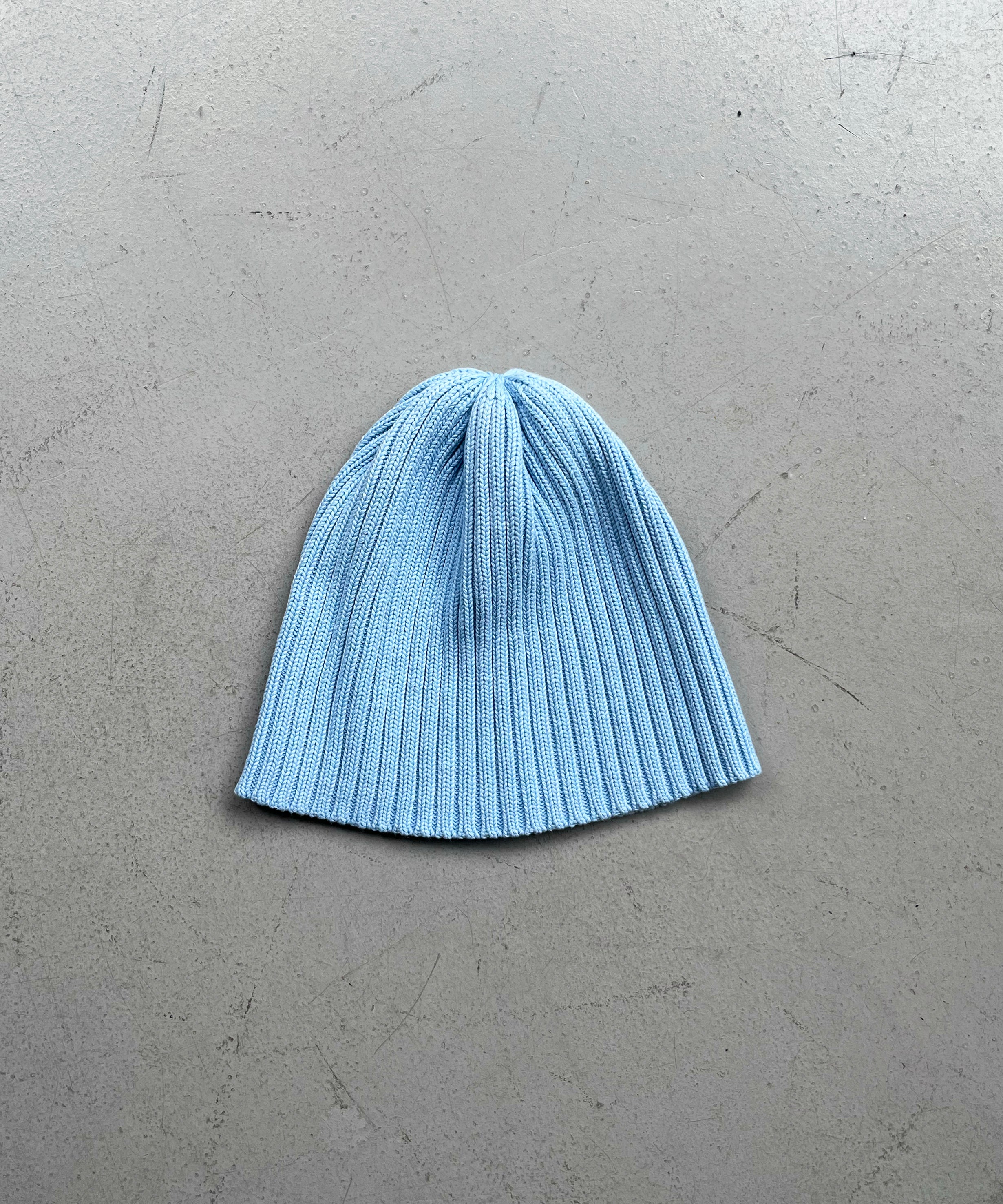 OUR LEGACY BOSTON BEANIE "NATURAL DYE SKY DRT COTTON"