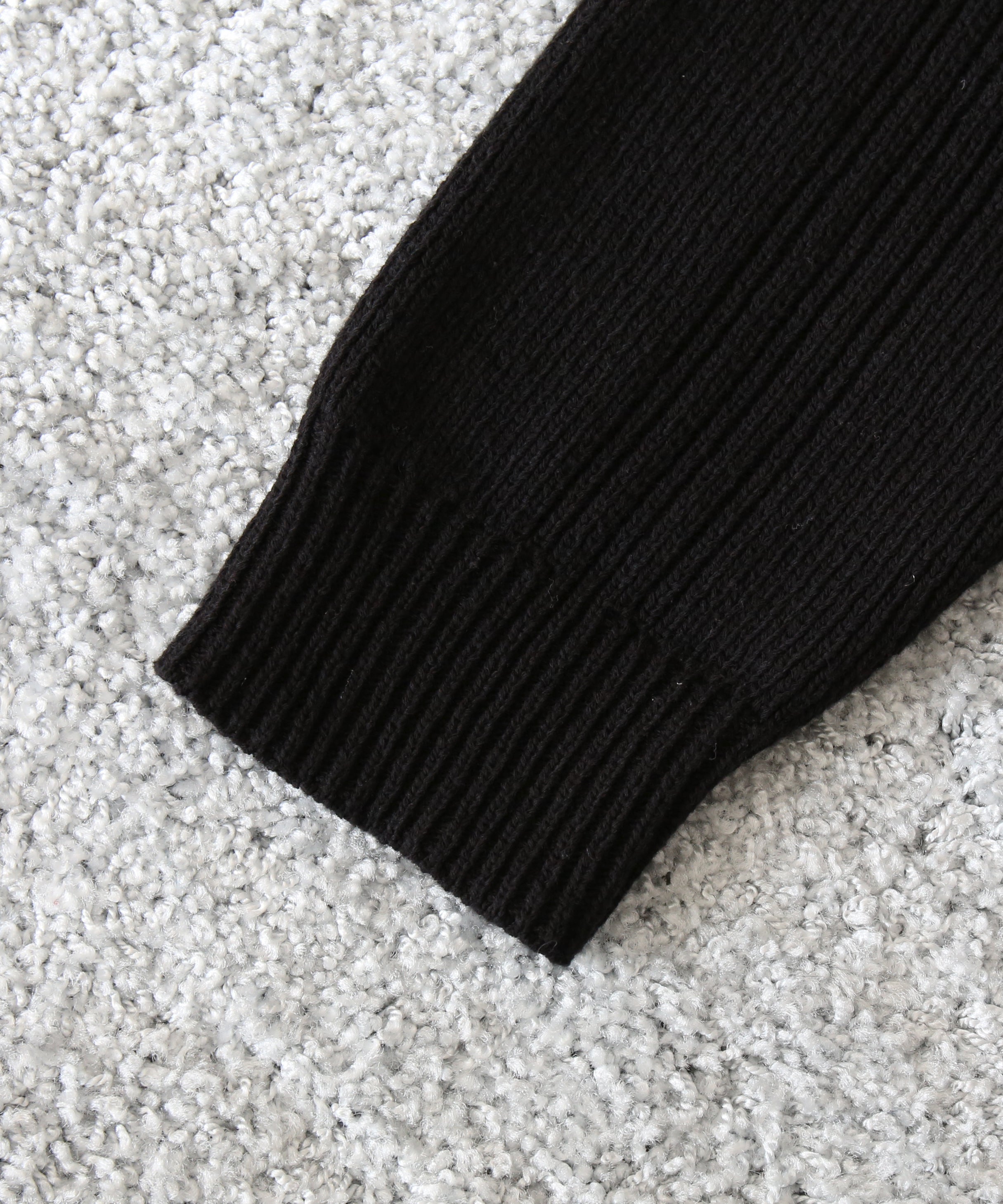 NEONSIGN Drop needle polo (ls) "BLACK"