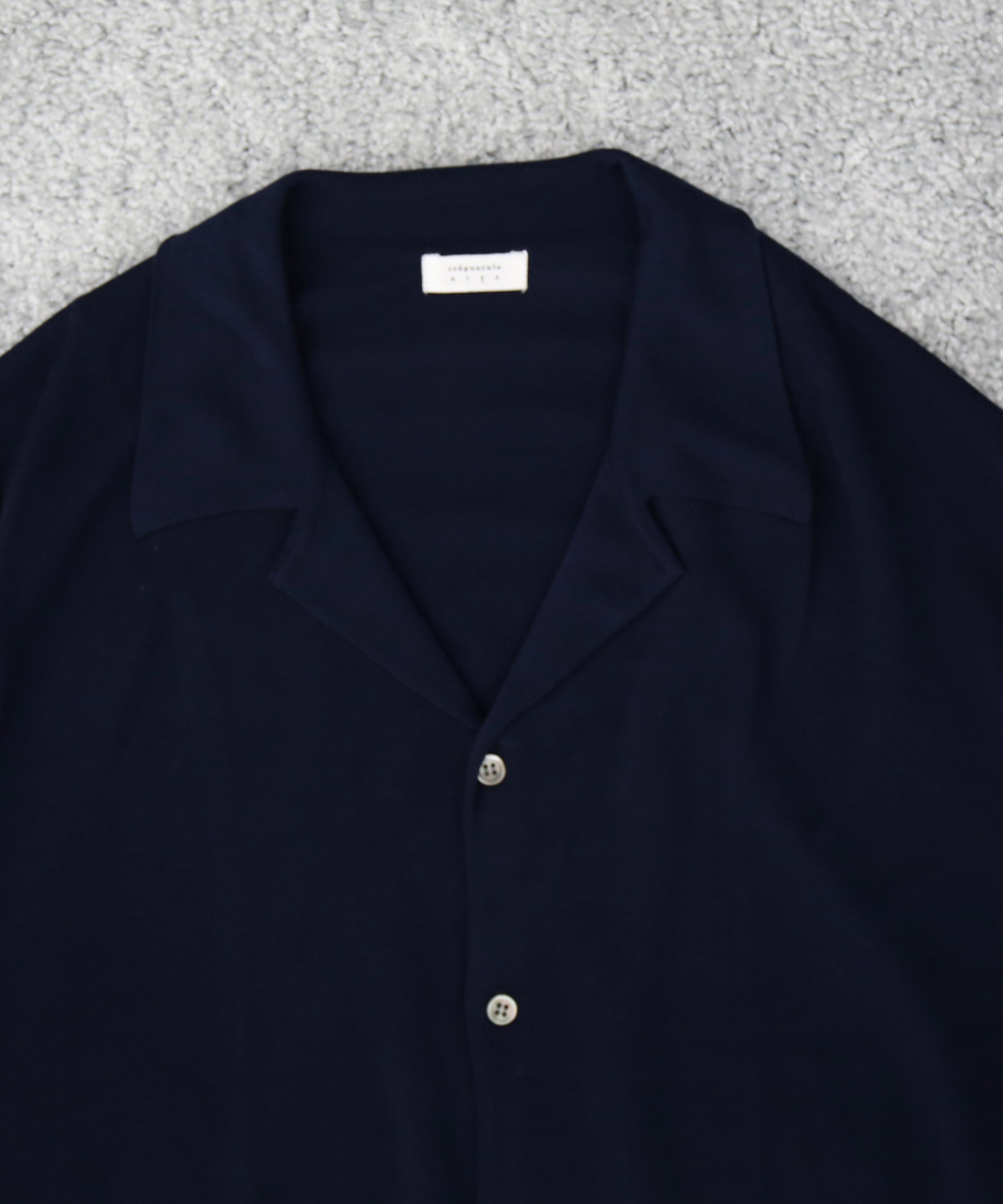 crepuscule【クレプスキュール】【EXCLUSIVE】Open collar knit shirt
