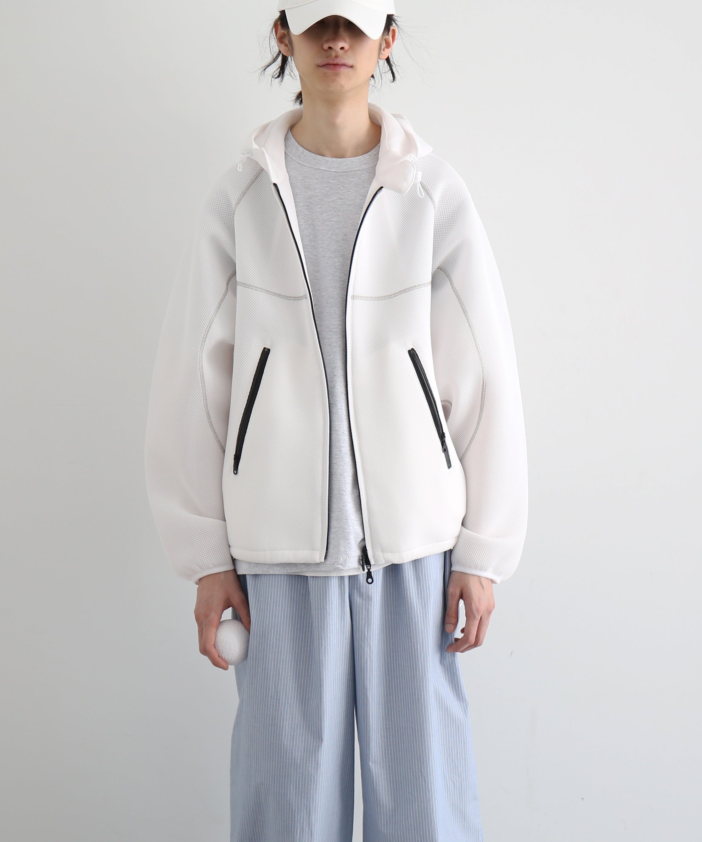Laid.B "Oka" shell parka "WHITE"