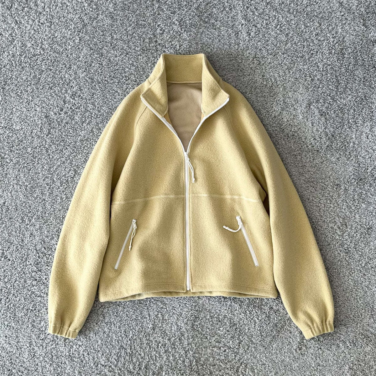 URU【ウル】Pile knit - zip up blouson 