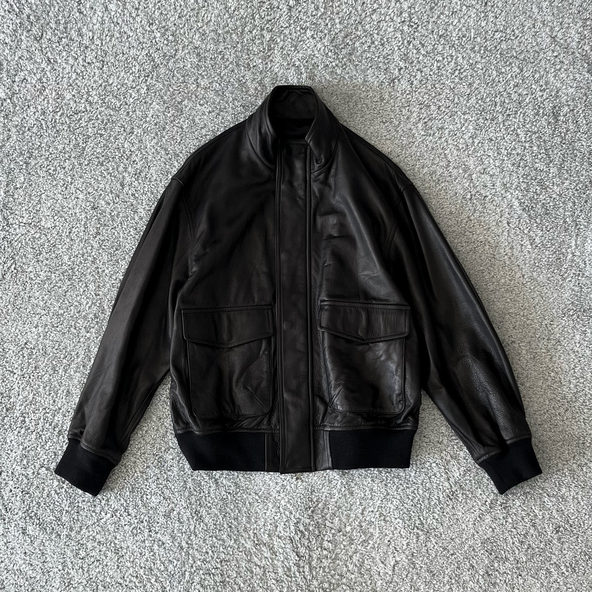 URU【ウル】Leather - zip up blouson 