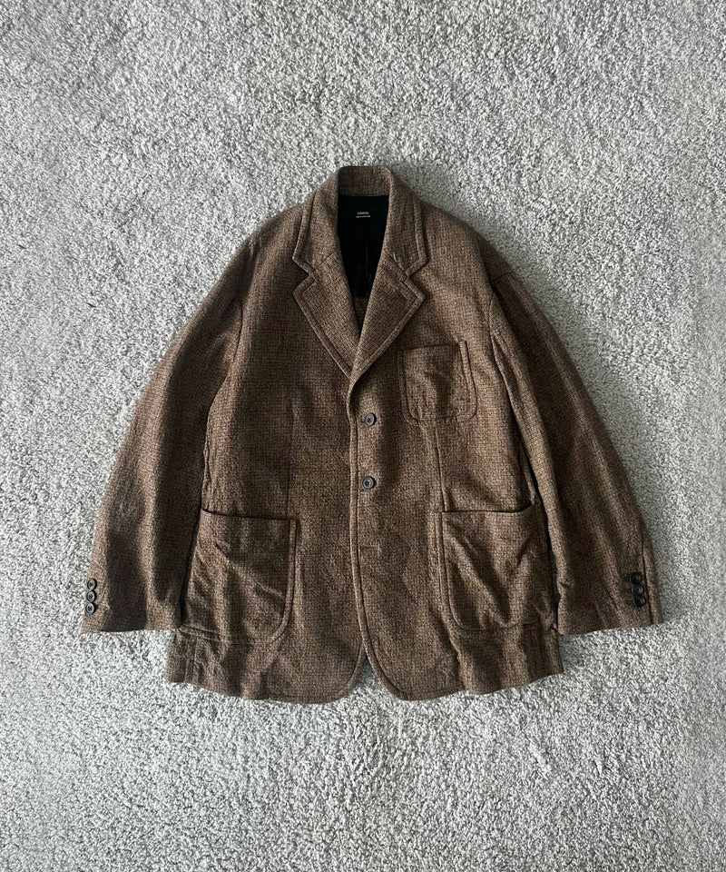 ensou. Hypersized blazer / a. "BROWN GUN CLUB"