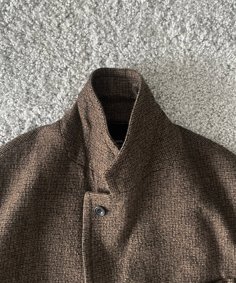 ensou. Hypersized blazer / a. "BROWN GUN CLUB"