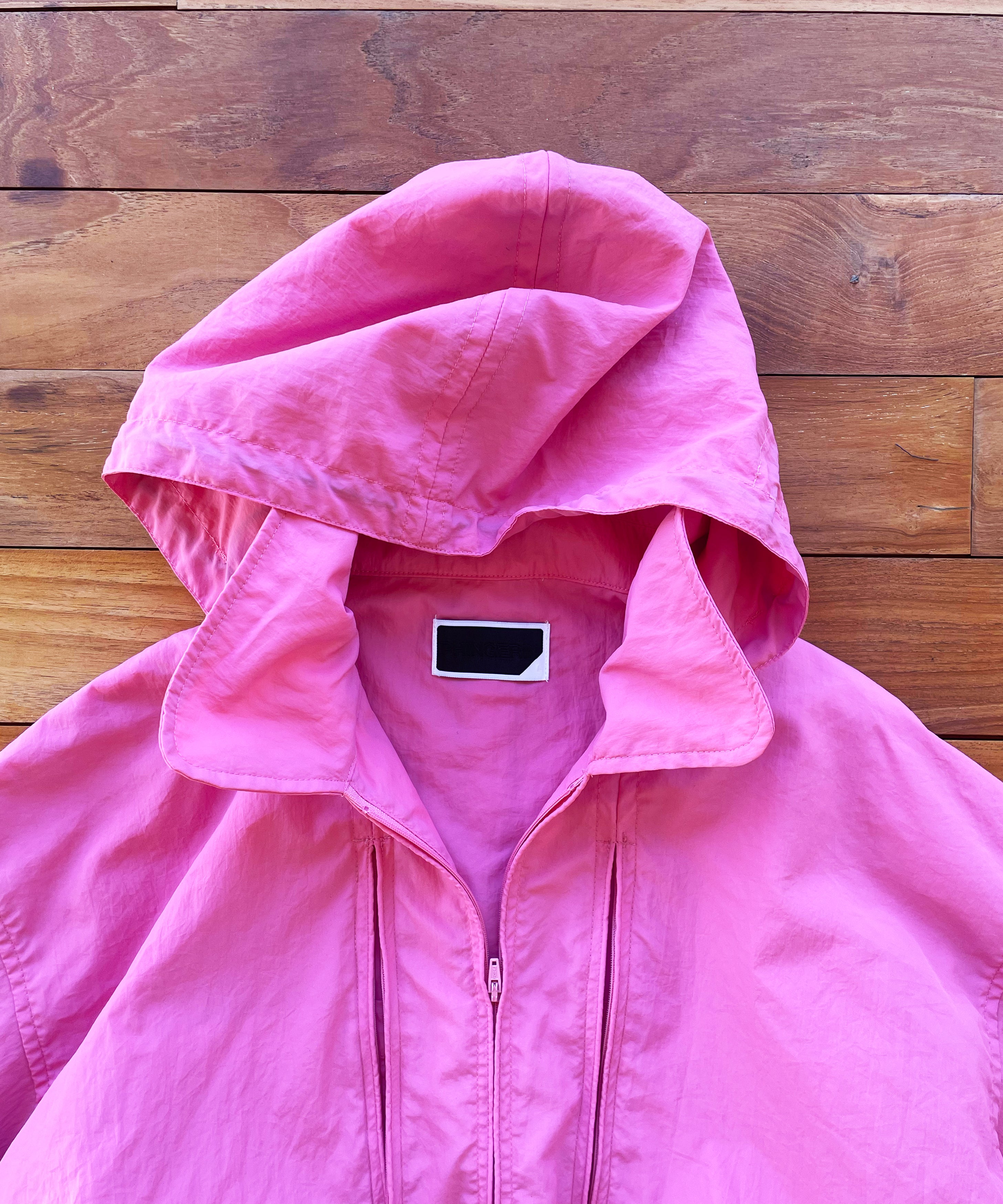 PHINGERIN Crushed nylon full pack jacket "B:PINK"
